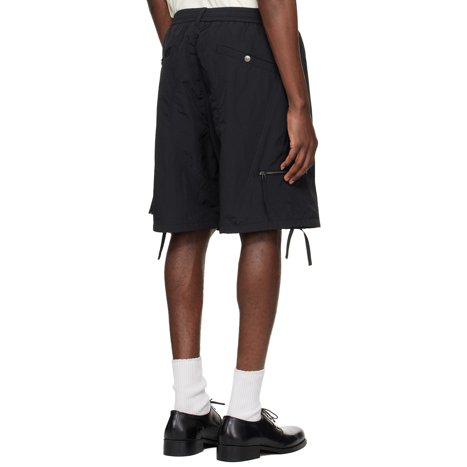  Wooyoungmi Black Zip Detail Utility Shorts 