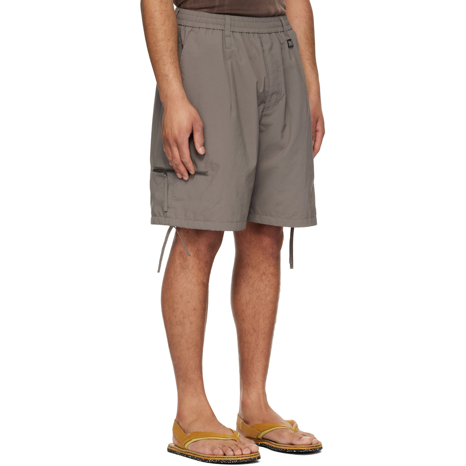  Wooyoungmi Gray Zip Detail Utility Shorts 
