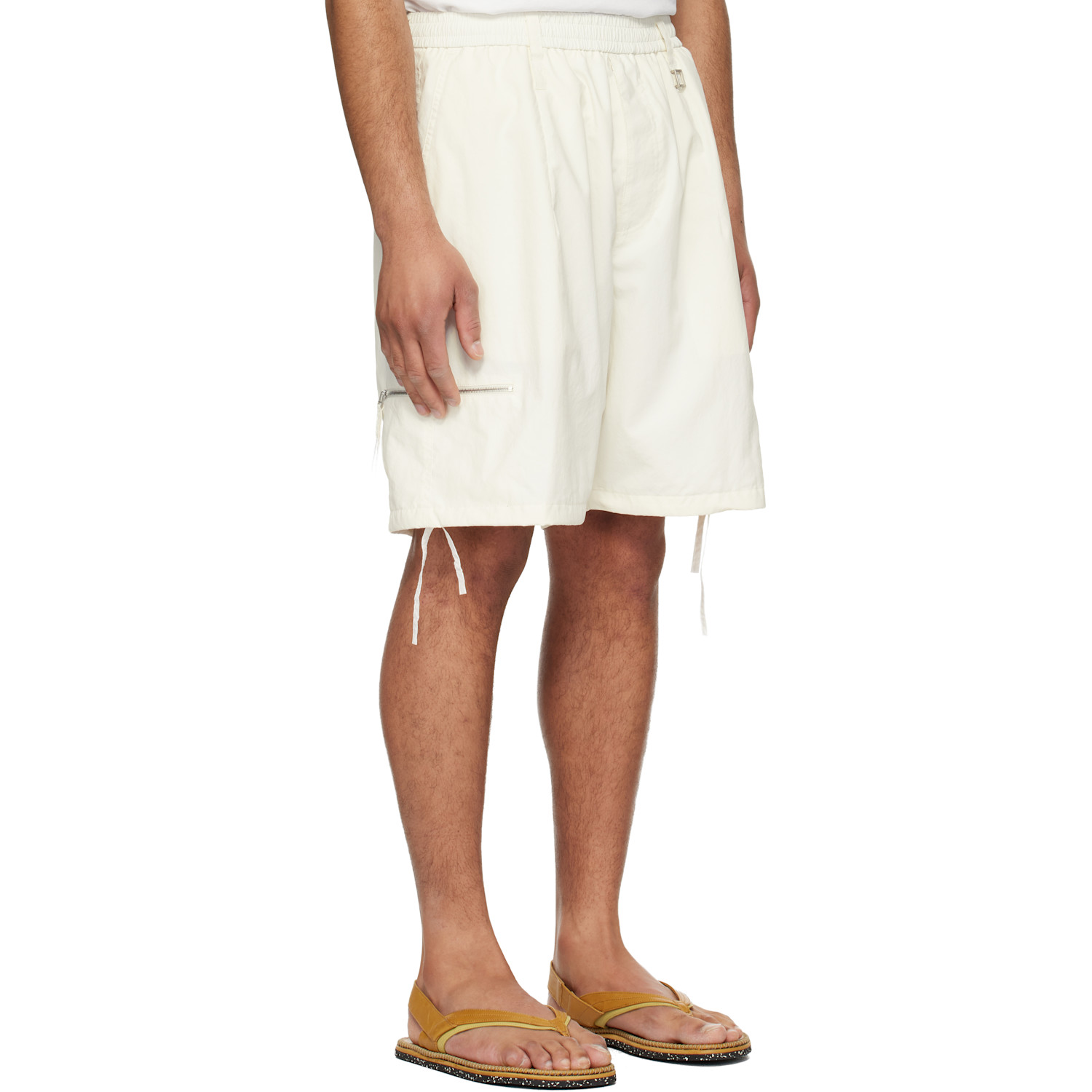  Wooyoungmi Off-white Zip Detail Utility Shorts 