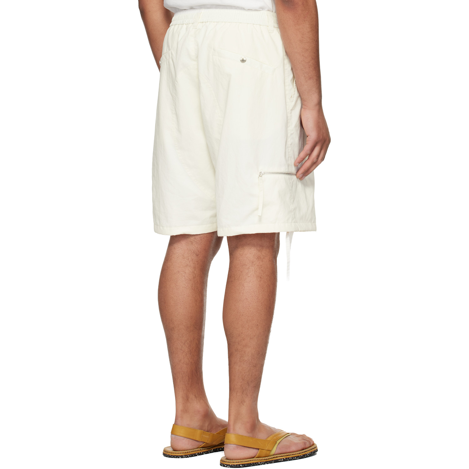  Wooyoungmi Off-white Zip Detail Utility Shorts 