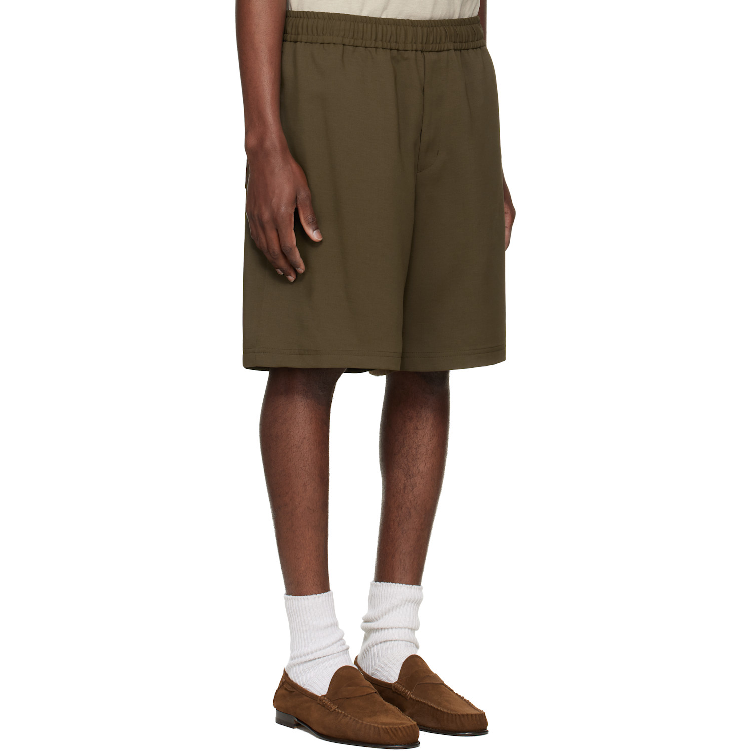 Wooyoungmi Brown Twill Shorts 