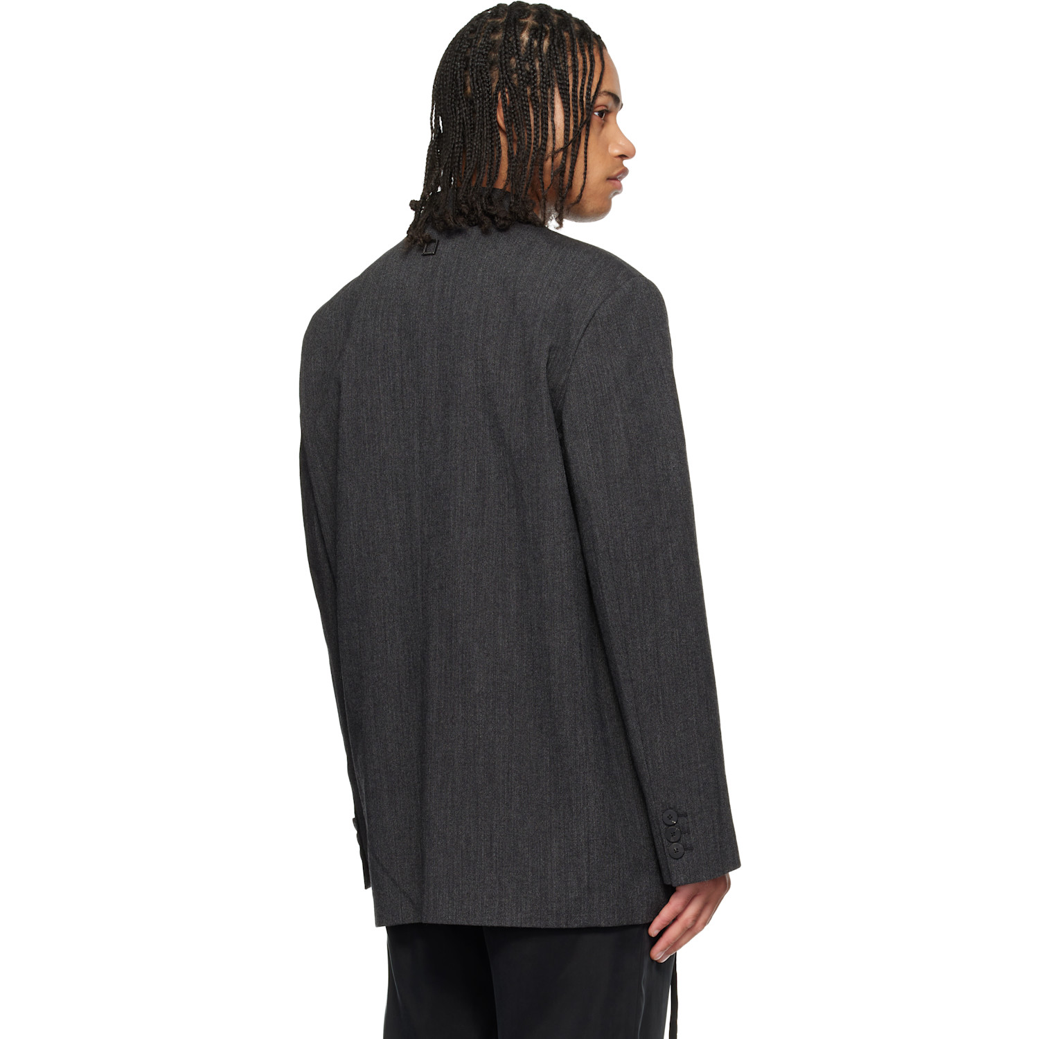  Wooyoungmi Gray Oxford Single Blazer 