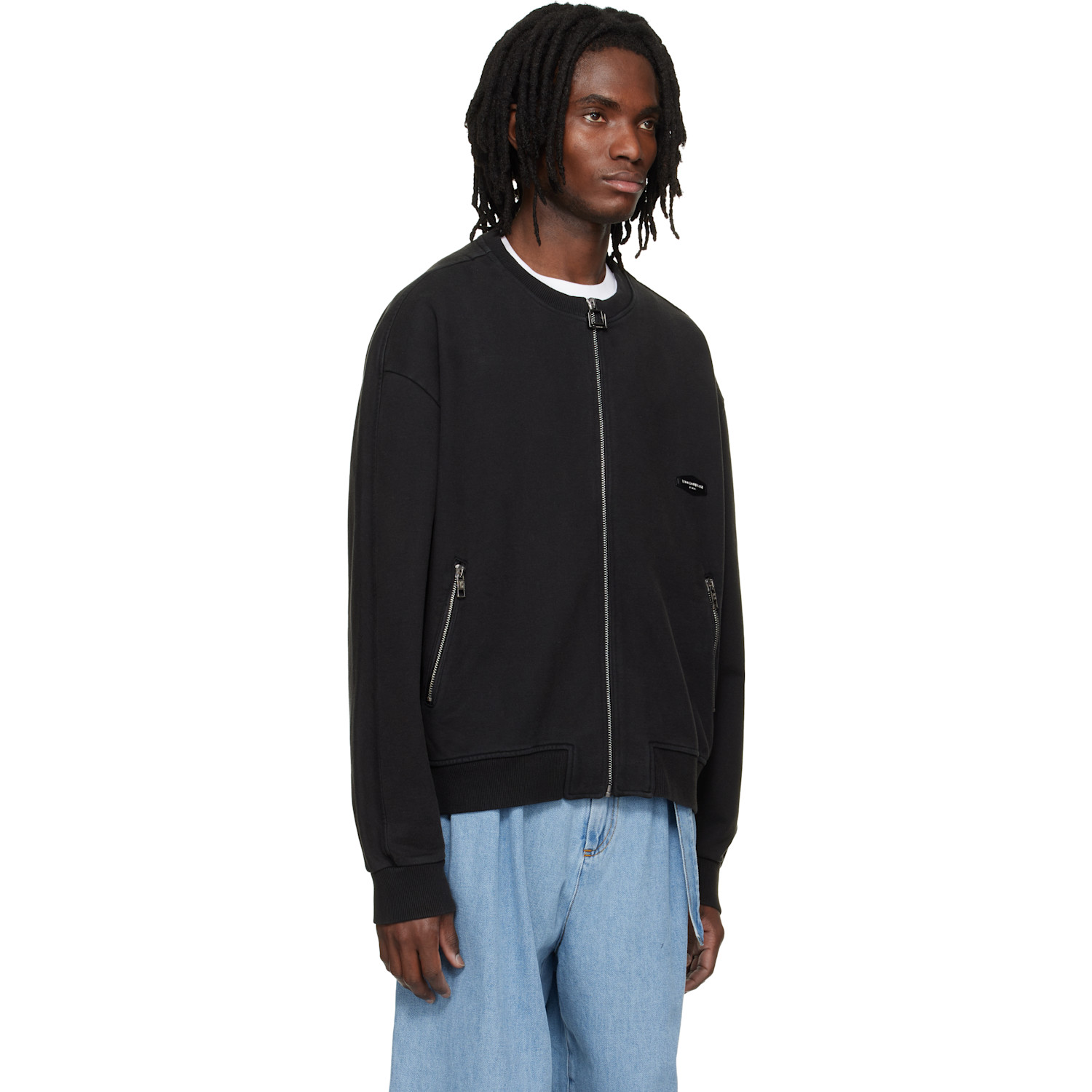  Wooyoungmi Black Zip-up Sweatshirt 