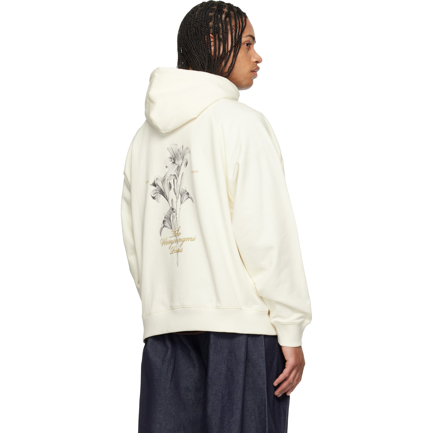  Wooyoungmi Off-white Flower Back Logo Hoodie 