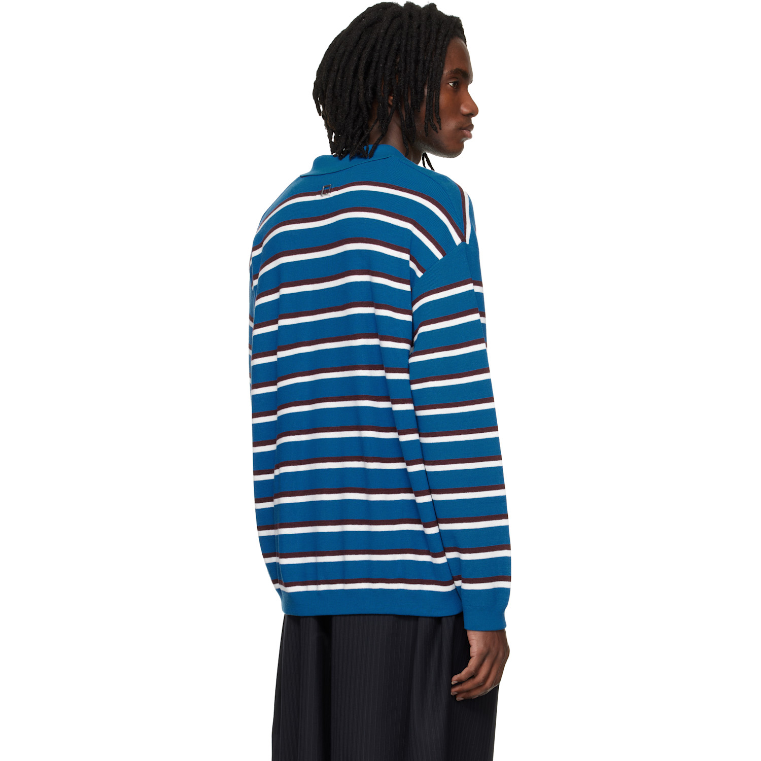  Wooyoungmi Blue Striped Polo 