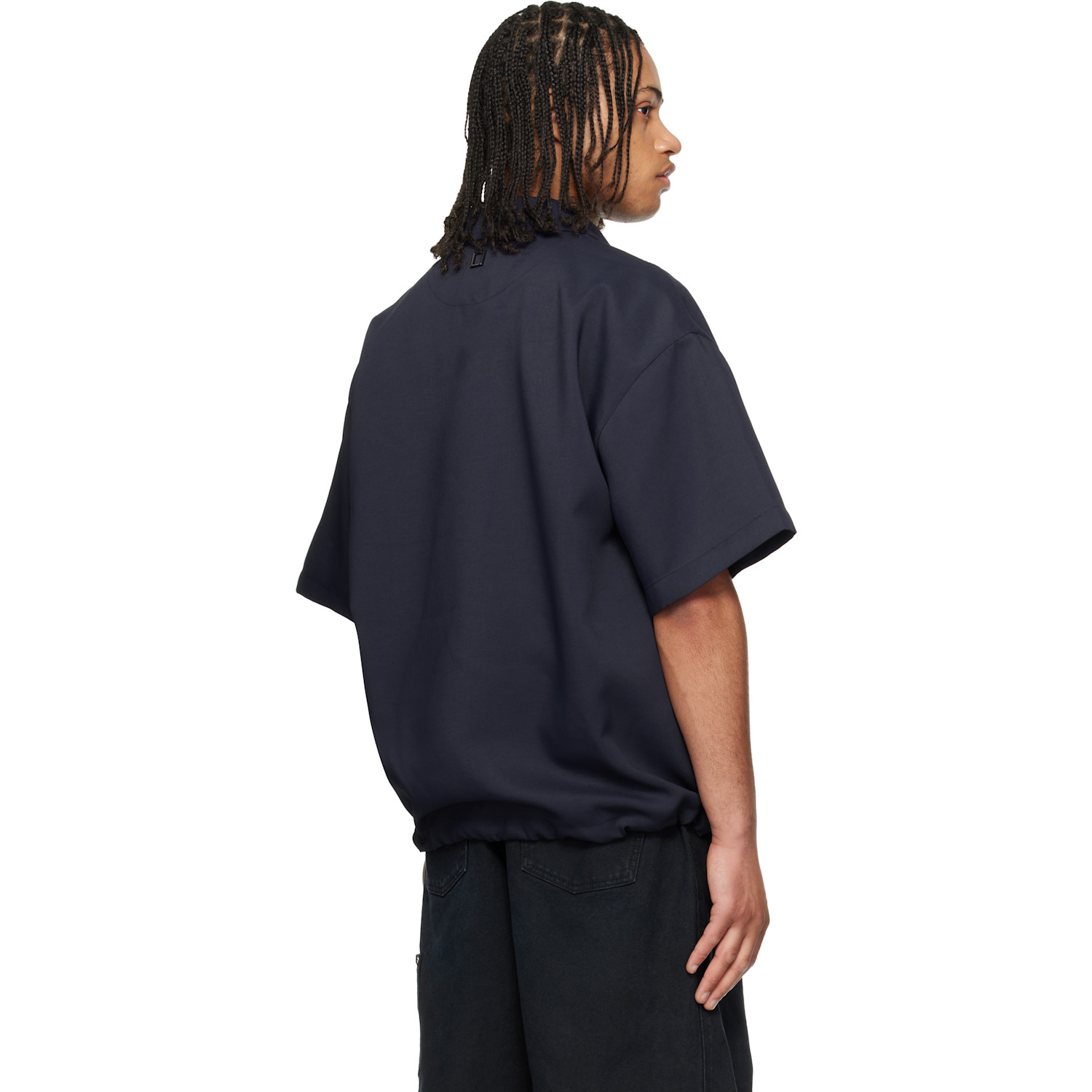  Wooyoungmi Navy Twill Patch Pocket Polo 