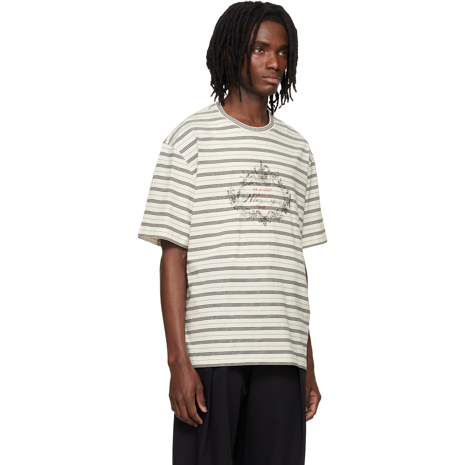  Wooyoungmi Off-white Striped T-shirt 