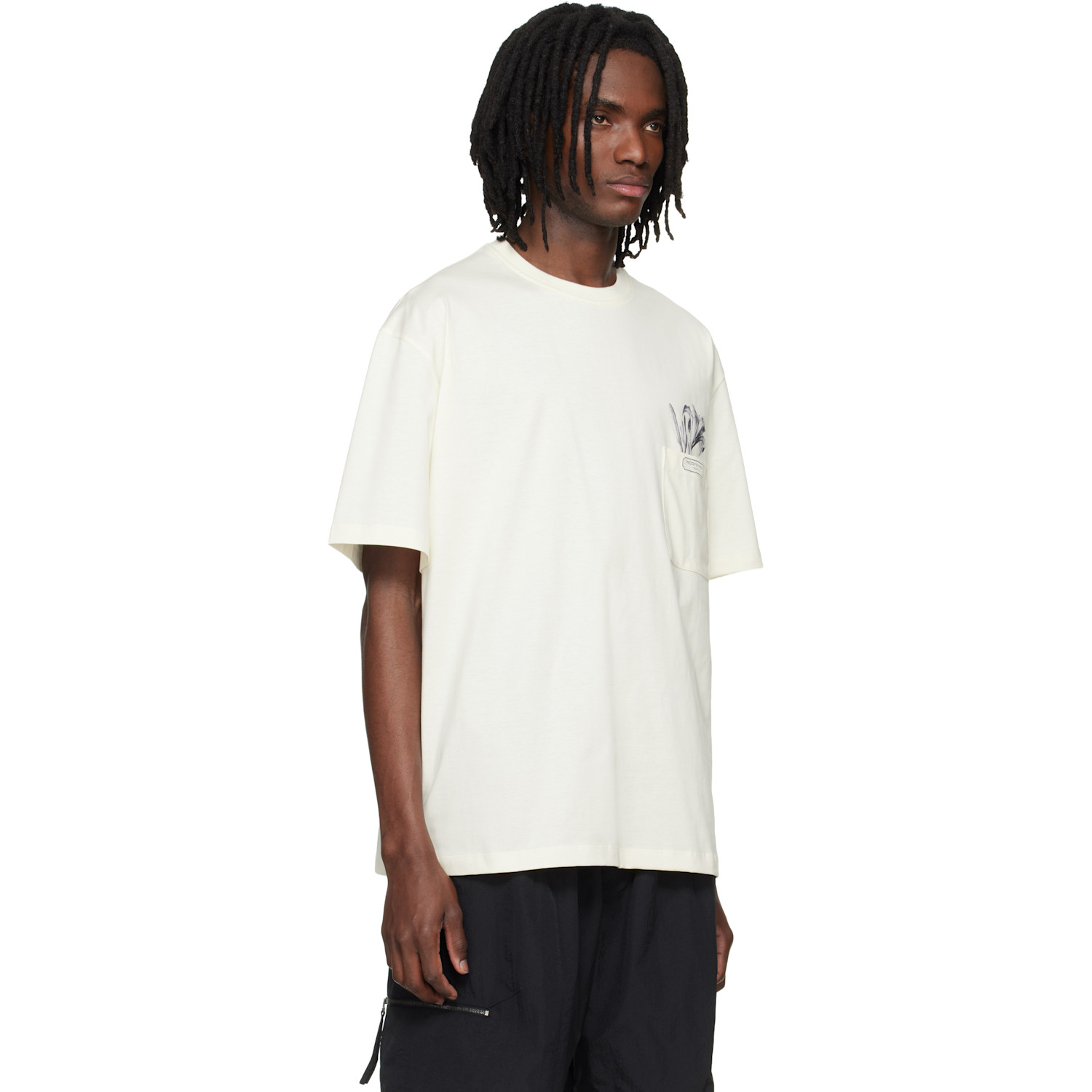  Wooyoungmi Off-white Flower Back Logo T-shirt 