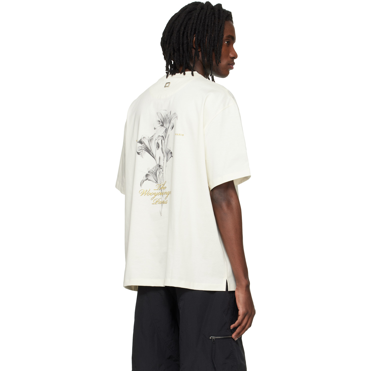  Wooyoungmi Off-white Flower Back Logo T-shirt 