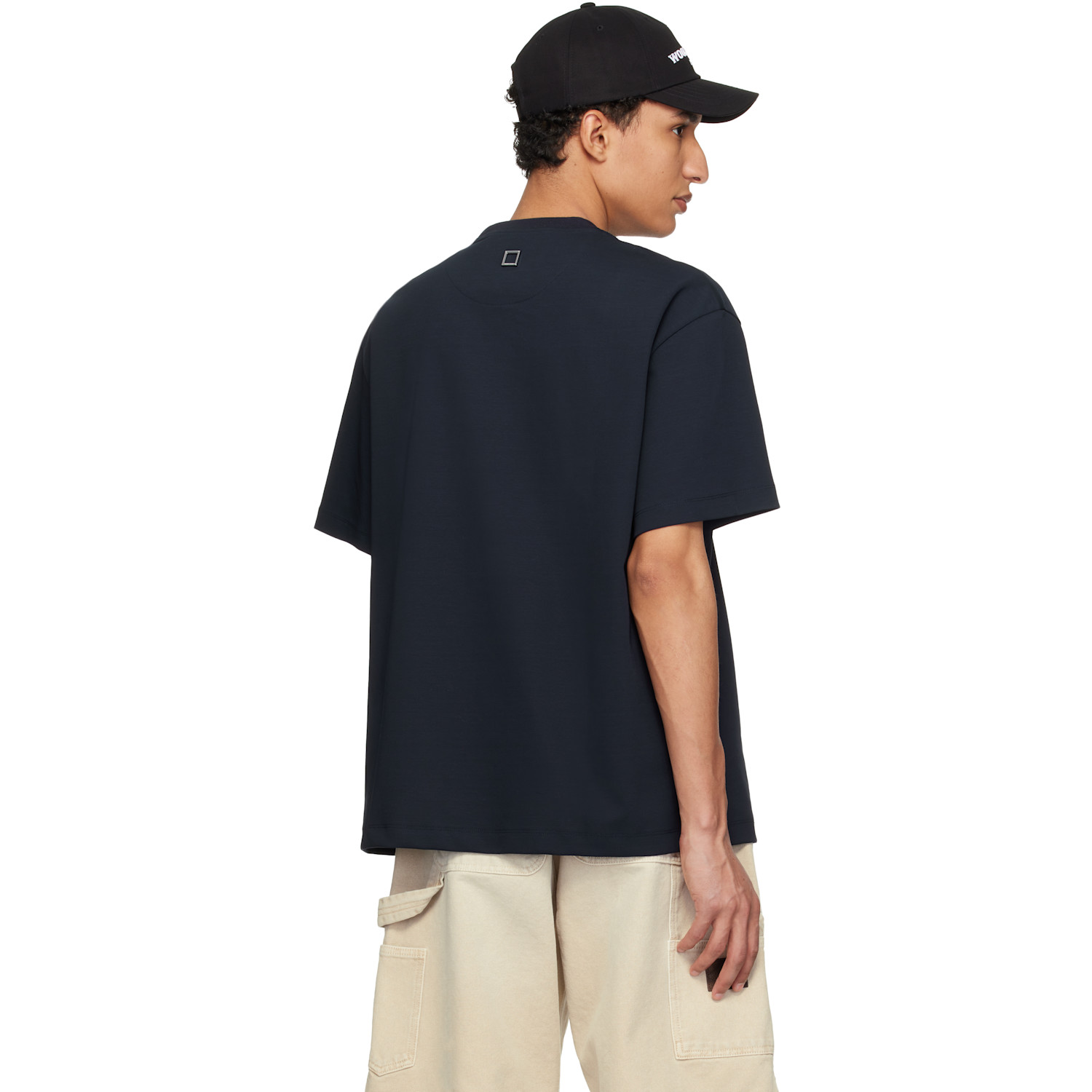  Wooyoungmi Navy Logo T-shirt 