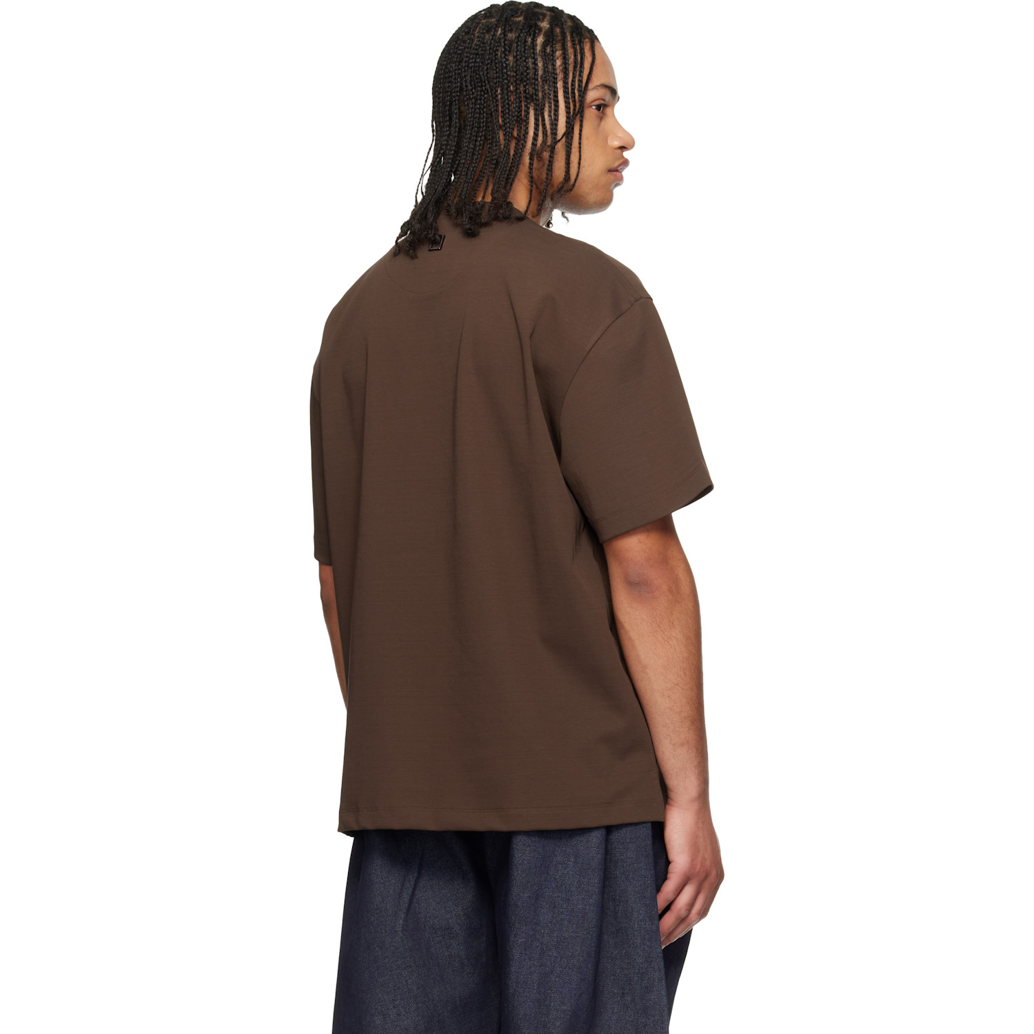  Wooyoungmi Brown Printed Logo T-shirt 