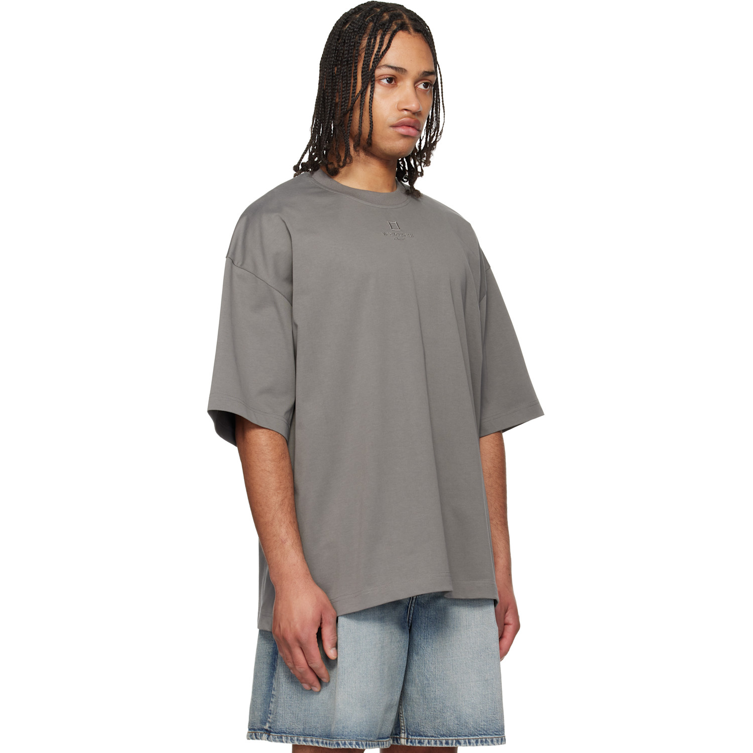  Wooyoungmi Gray Cotton Over Size T-shirt 