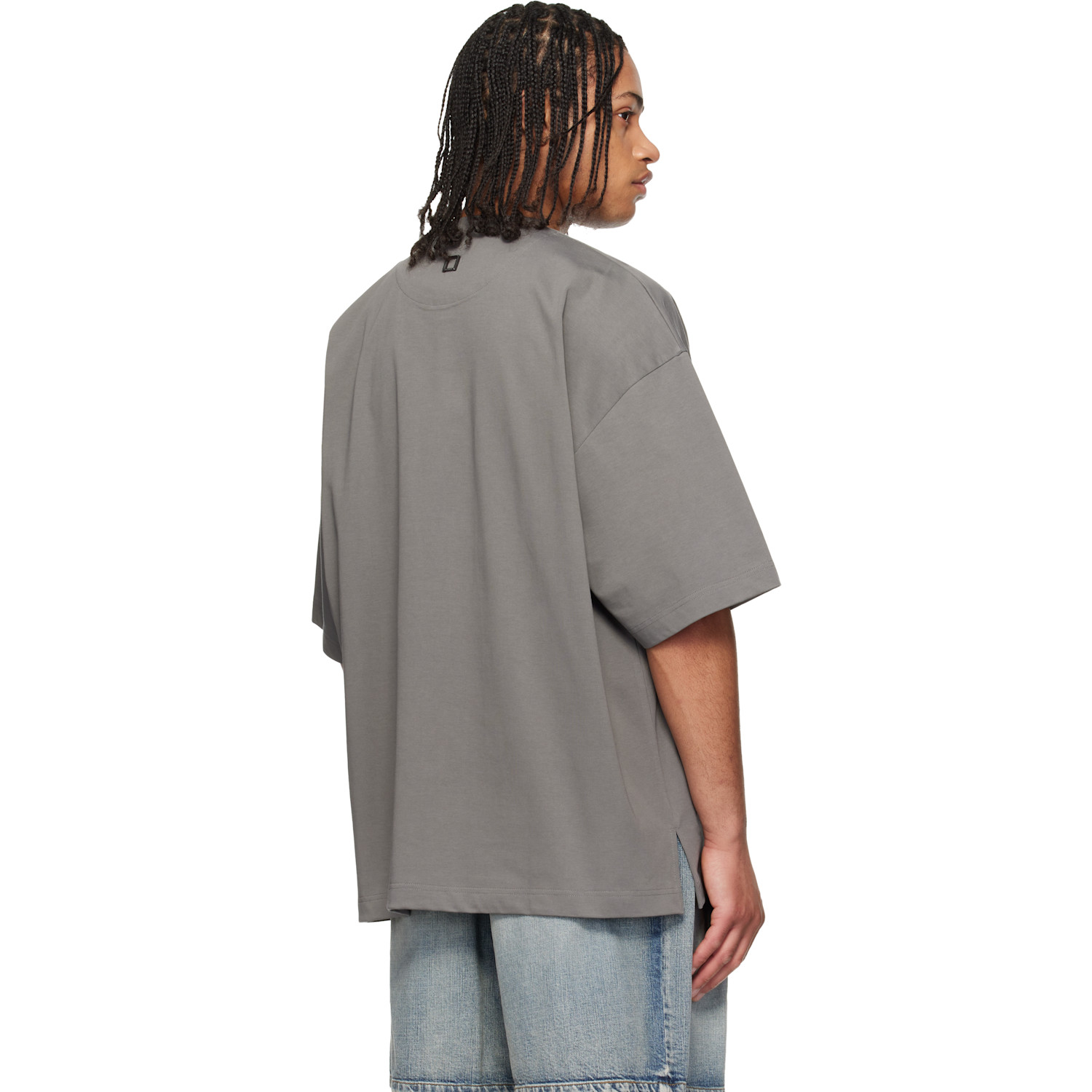  Wooyoungmi Gray Cotton Over Size T-shirt 