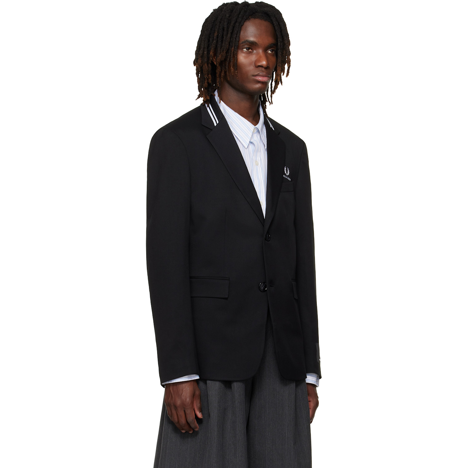 Fred Perry Black Kris Van Assche Edition Casual Blazer 