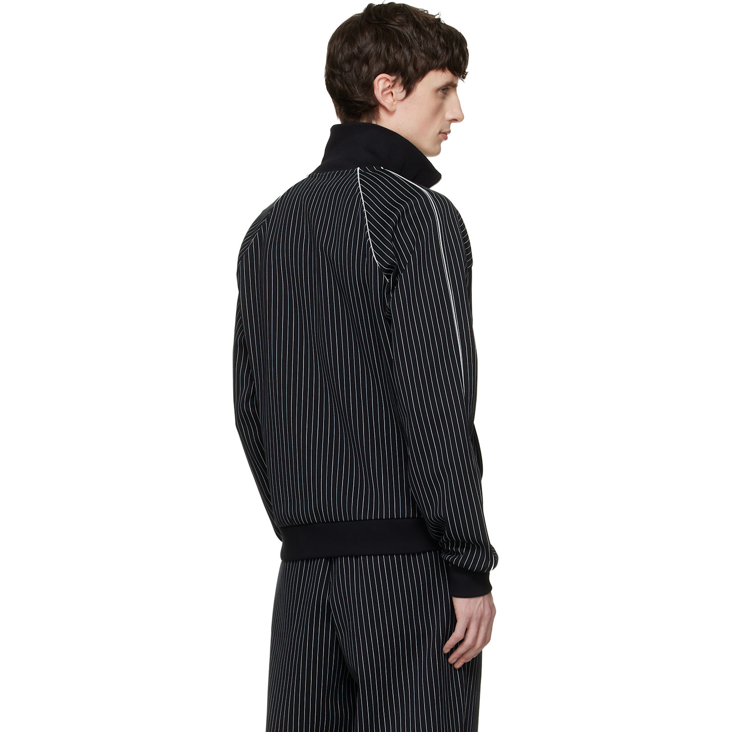  Fred Perry Black Kris Van Assche Edition Pinstripe Track Jacket 