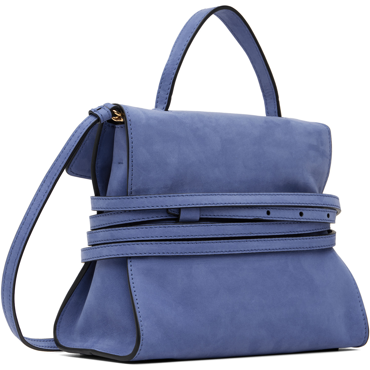  Moschino Navy 'tie Me' Suede Small Bag 