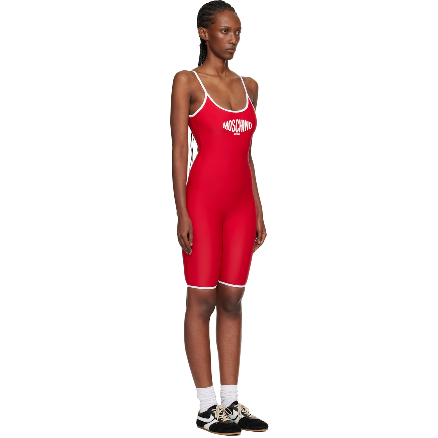  Moschino Red Printed Lycra One-piece Swimsuit 