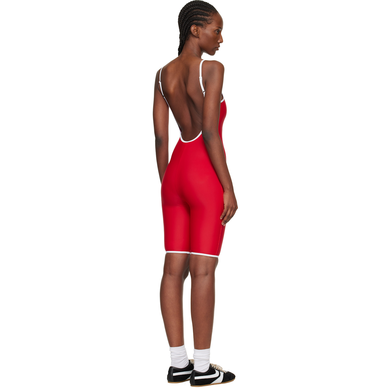  Moschino Red Printed Lycra One-piece Swimsuit 
