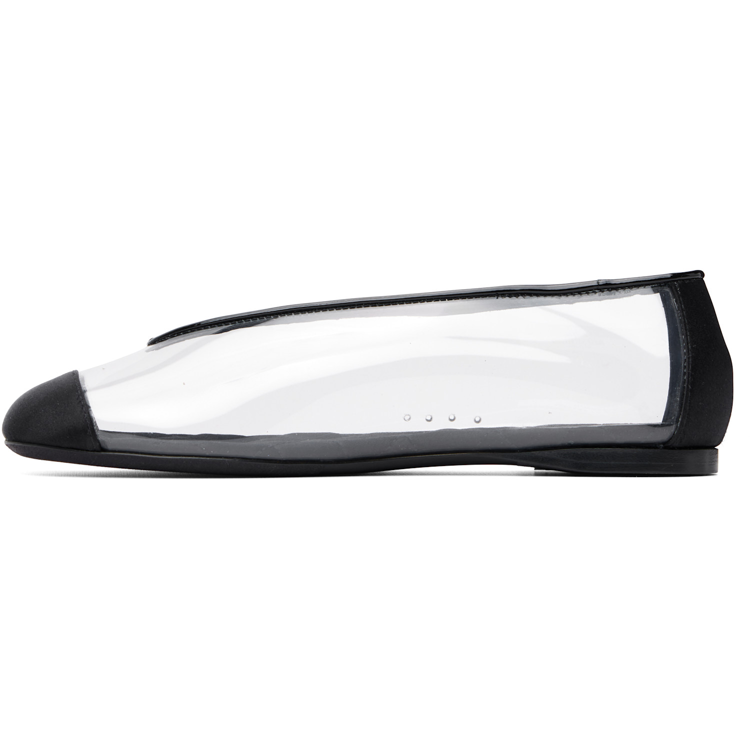  Moschino Black Pvc Ballerina Flats 