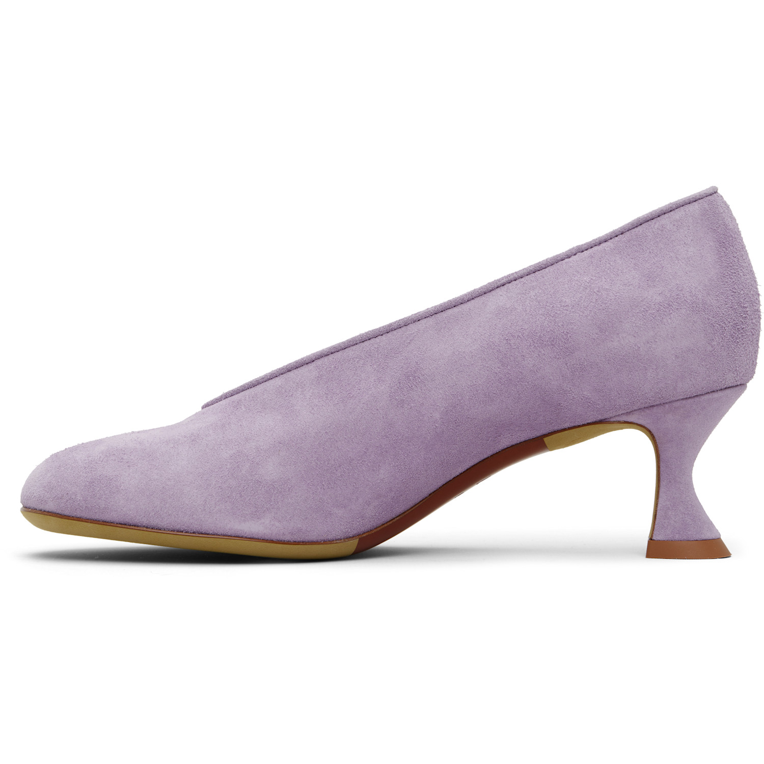  Moschino Purple Duck Suede Heels 