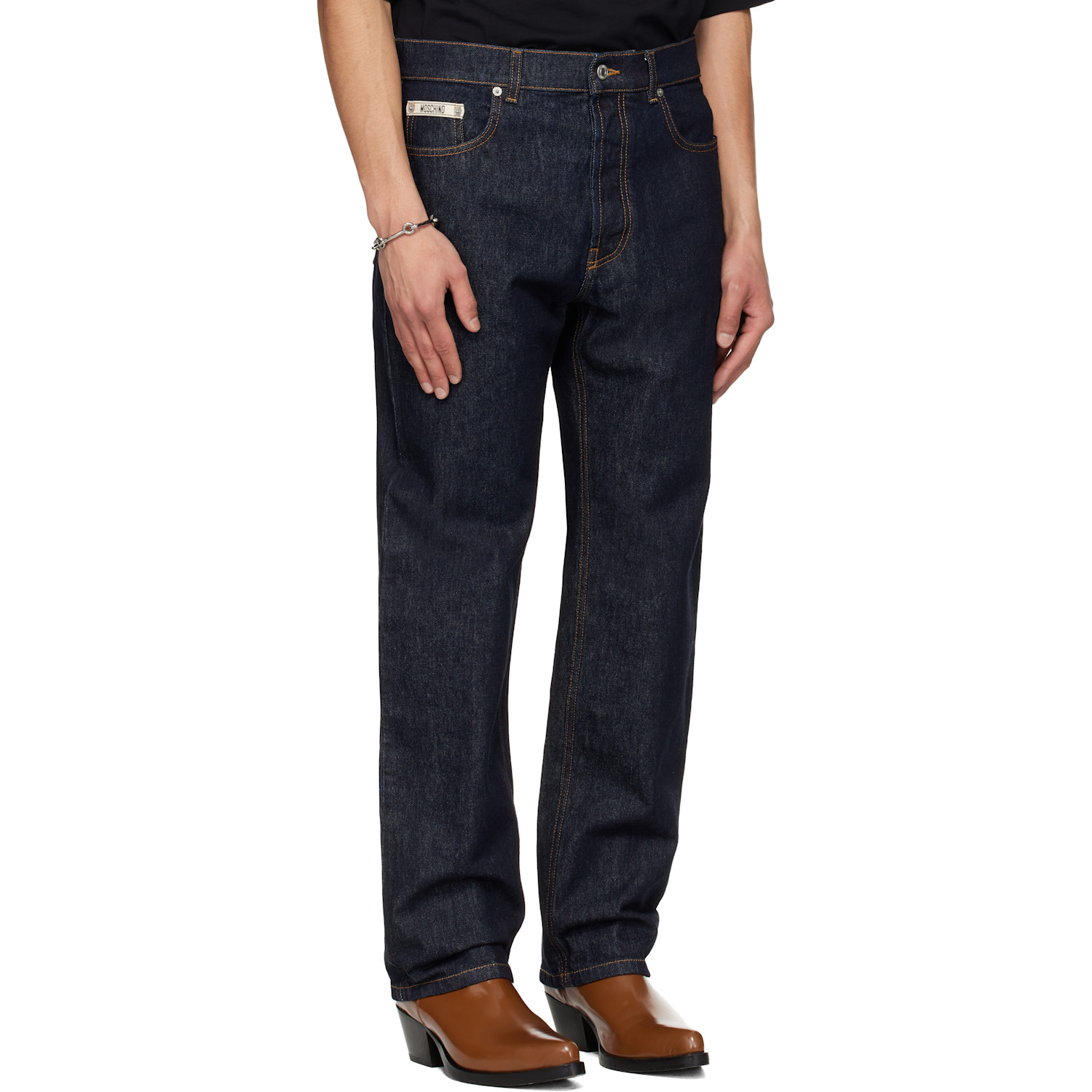  Moschino Navy 'moschino Tape' Jeans 