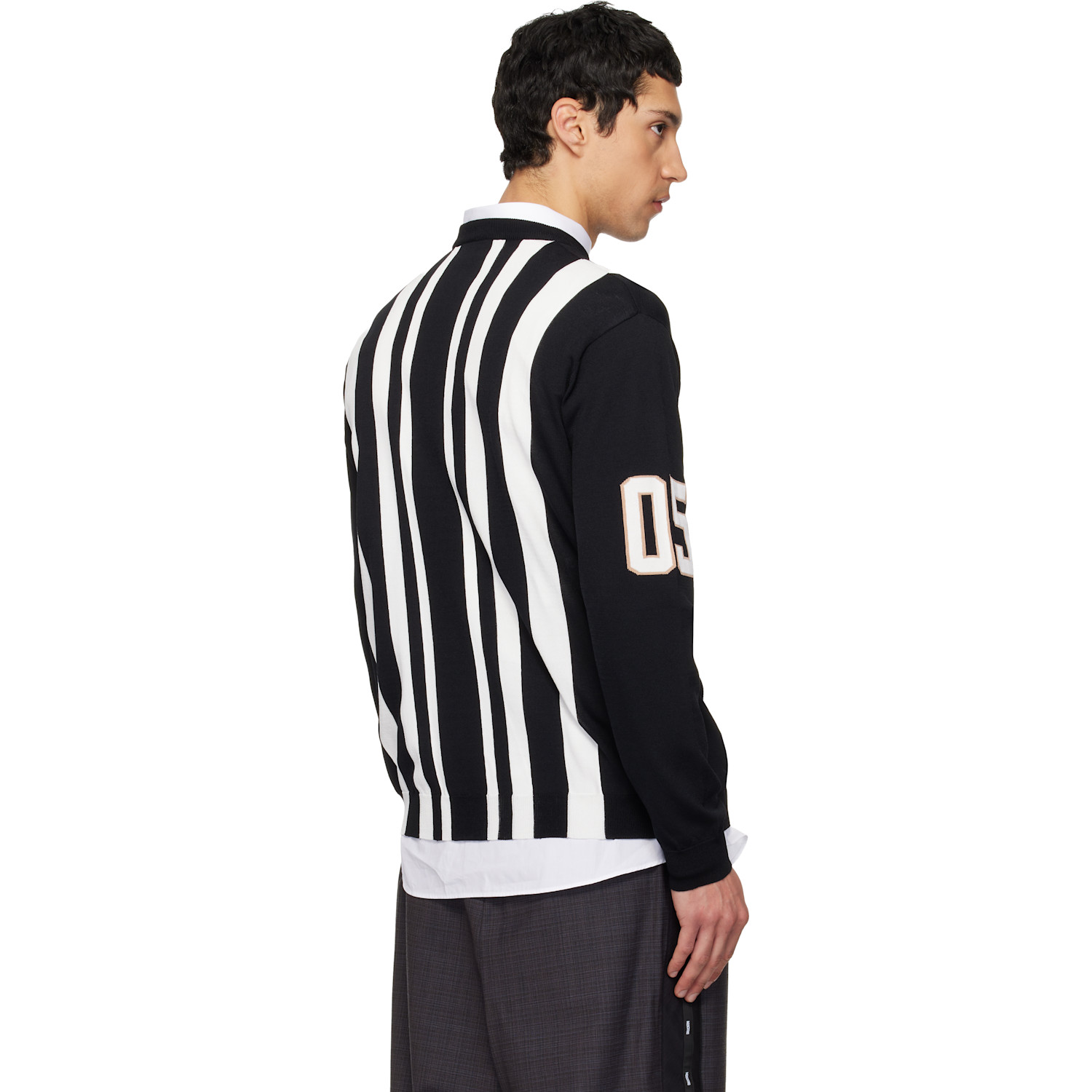  Moschino Black & White Sport Inspired Sweater 
