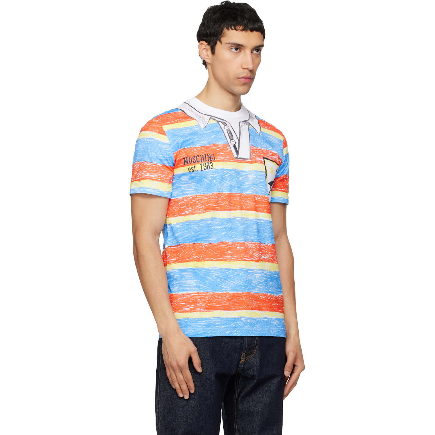  Moschino Multicolor Sport Inspired T-shirt 