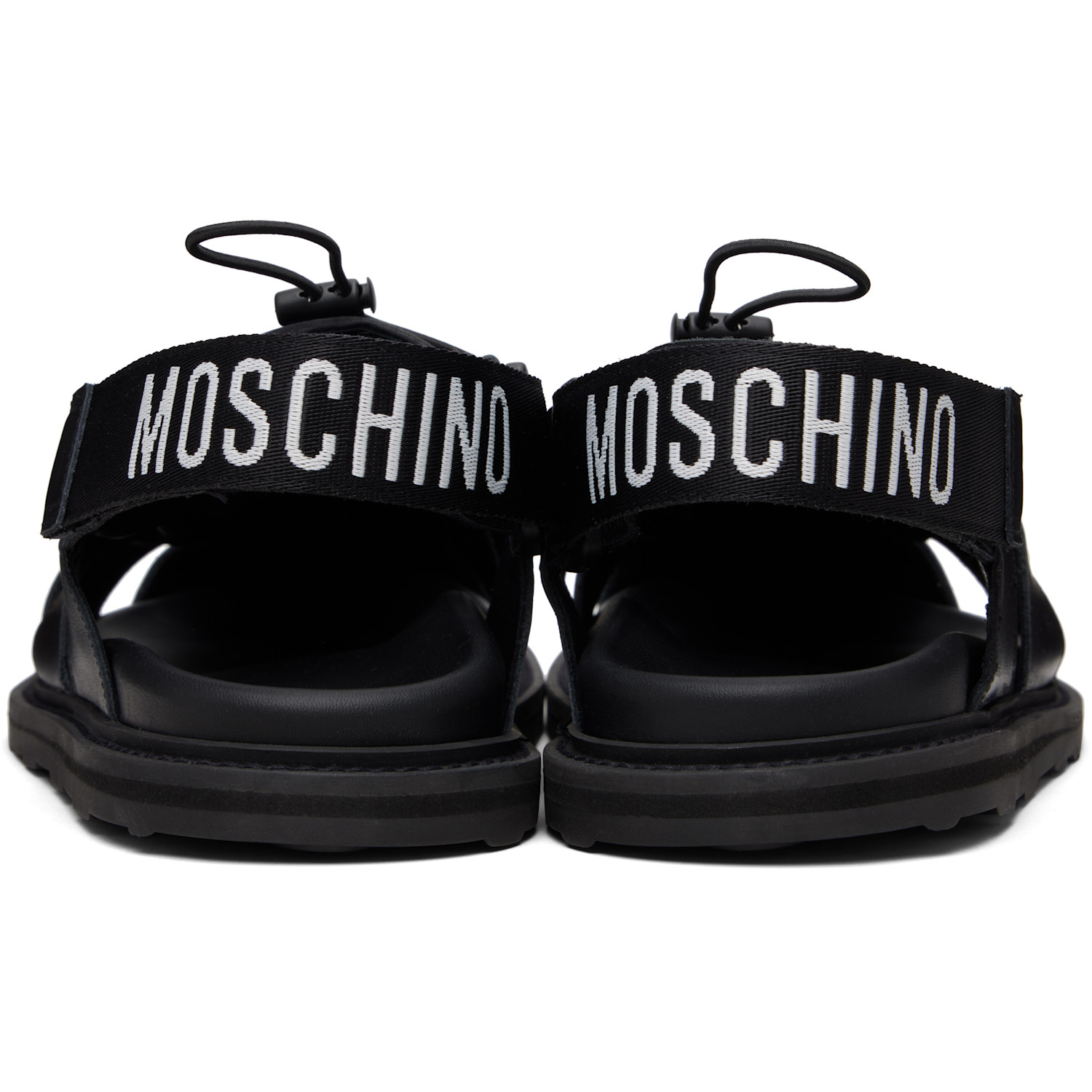  Moschino Black Sporty Sandals 