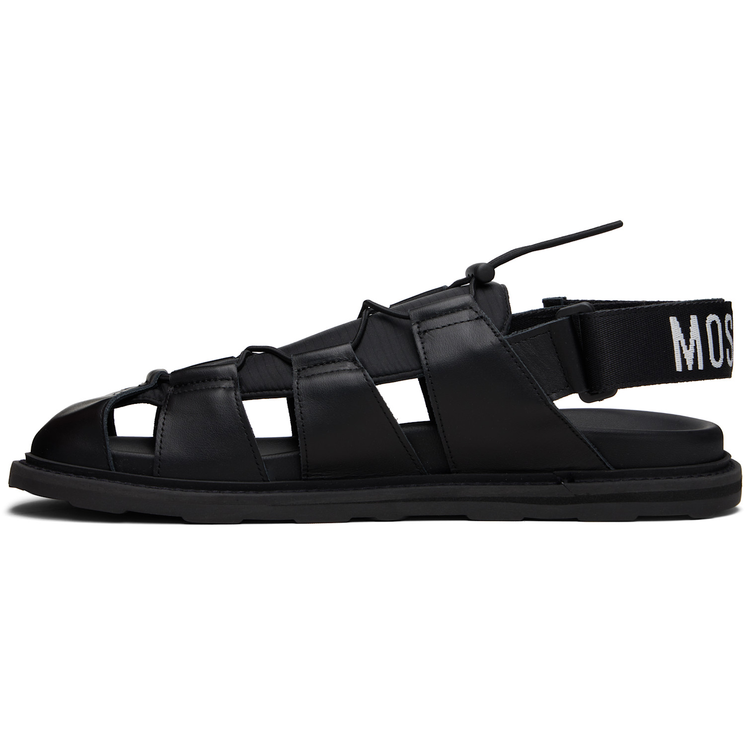  Moschino Black Sporty Sandals 