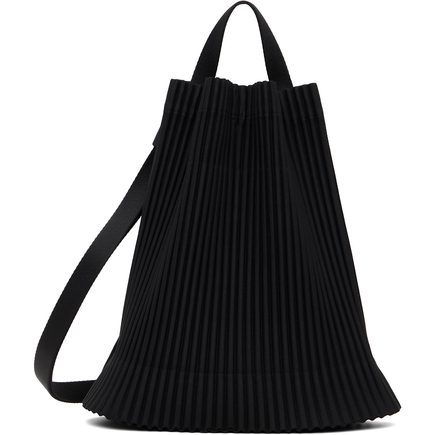 HOMME PLISSÉ ISSEY MIYAKE Black Drawstring Pleats Bag
