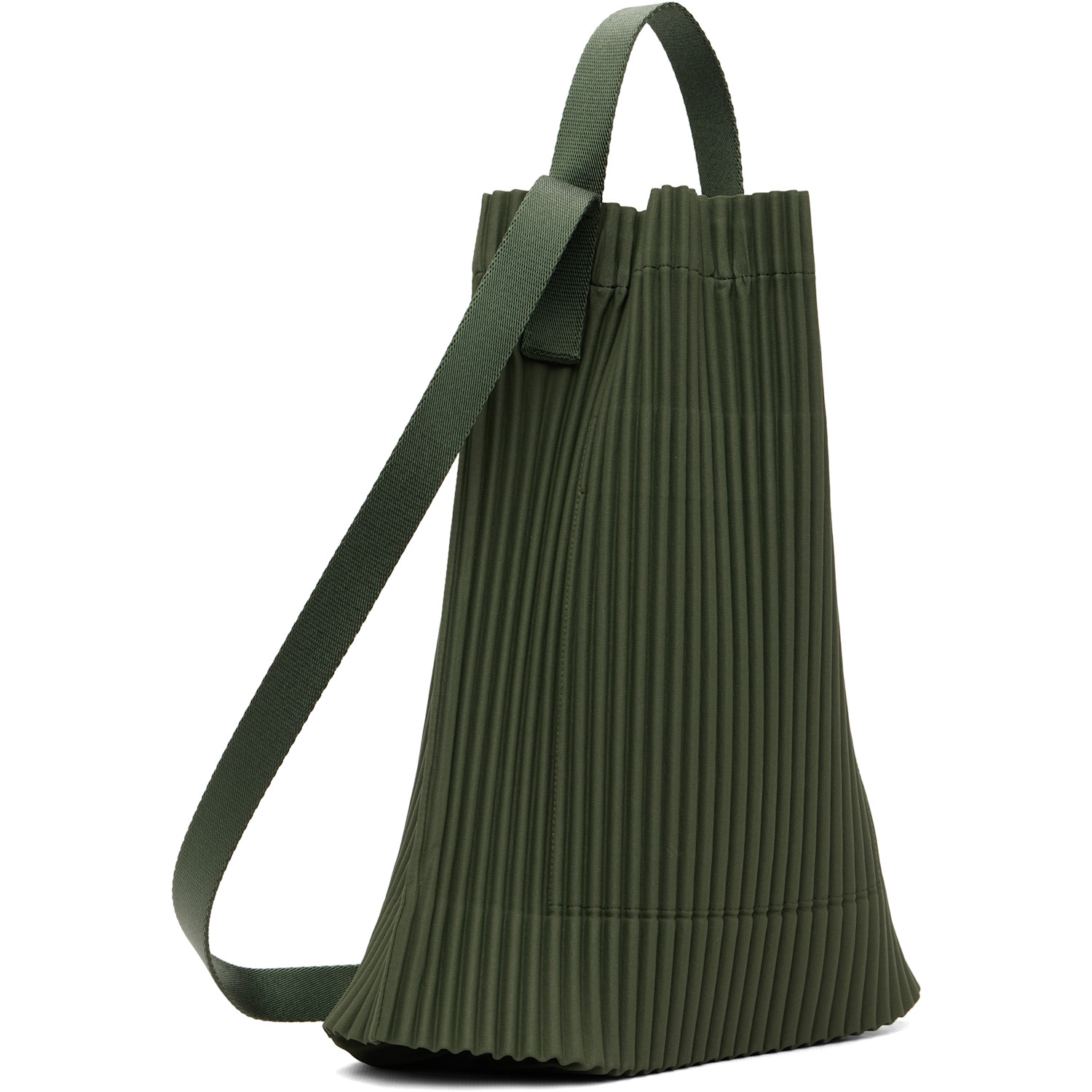  Homme Plissé Issey Miyake Green Drawstring Pleats Bag 