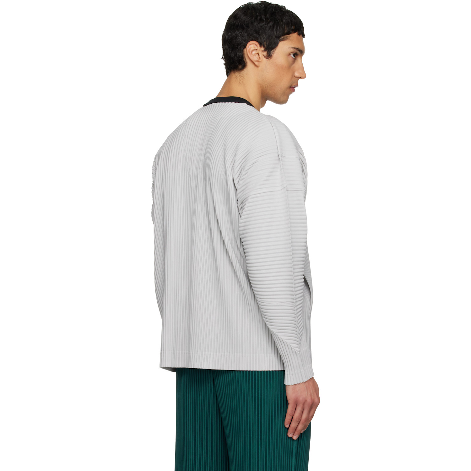  Homme Plissé Issey Miyake Gray Color Pleats 1 Cardigan 