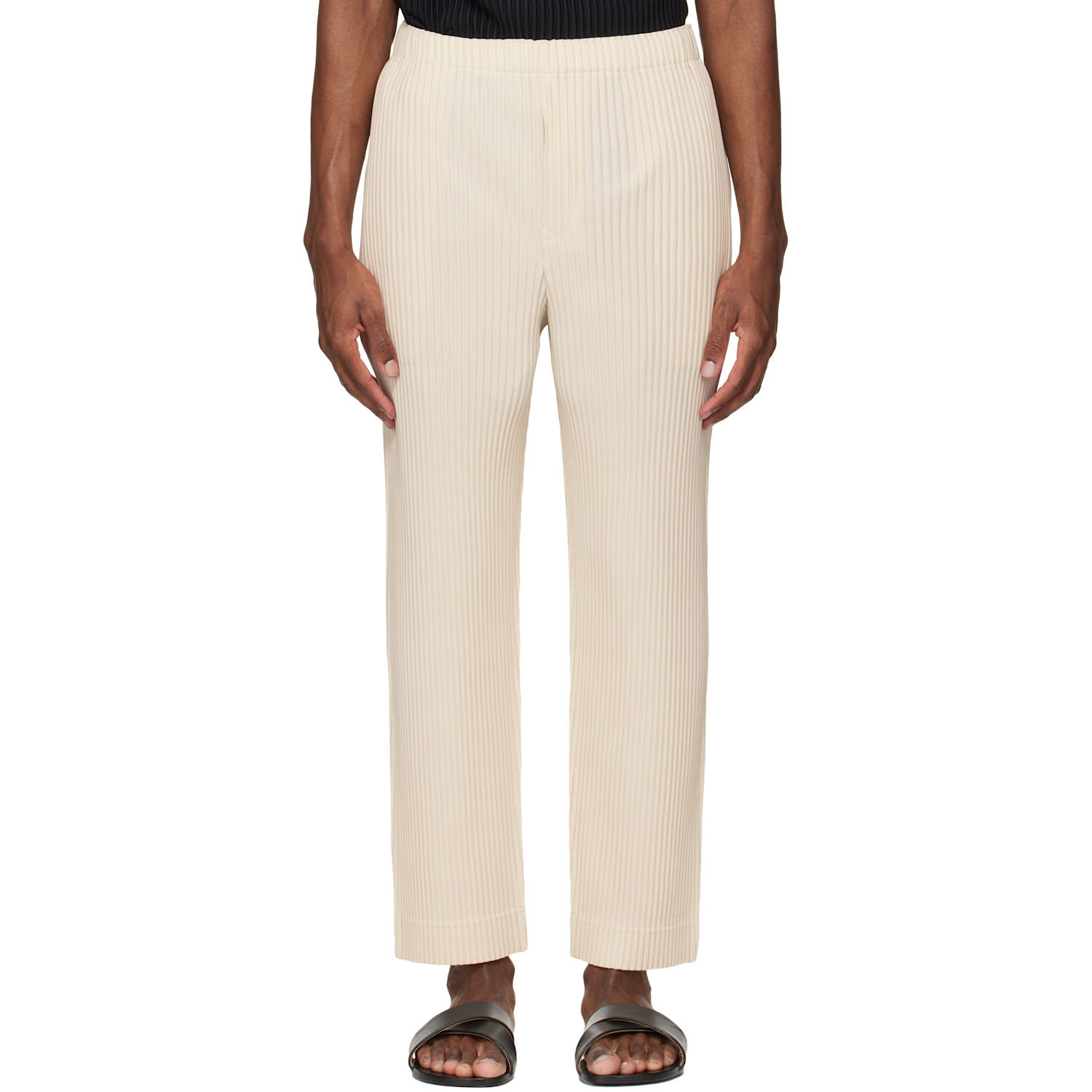 HOMME PLISSÉ ISSEY MIYAKE Beige Monthly Colors March Trousers
