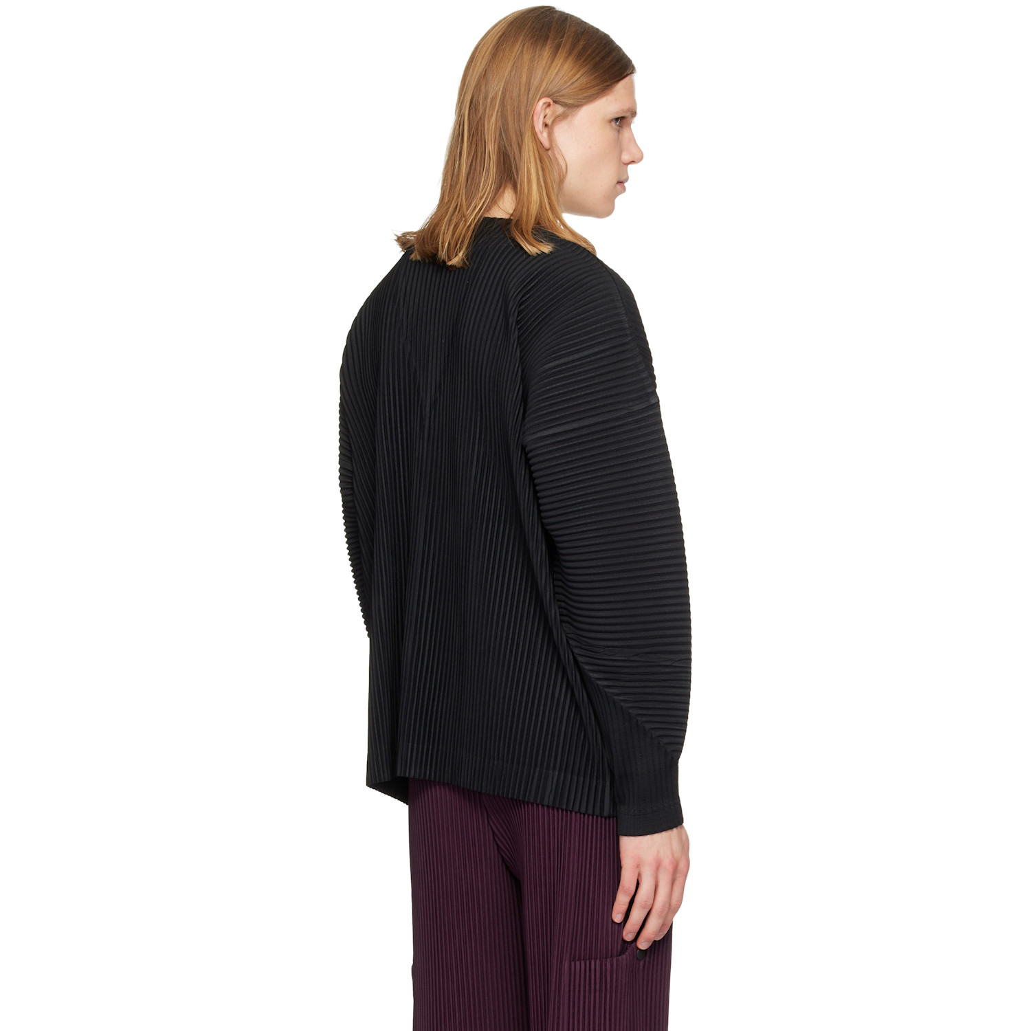  Homme Plissé Issey Miyake Black Monthly Colors October Cardigan 
