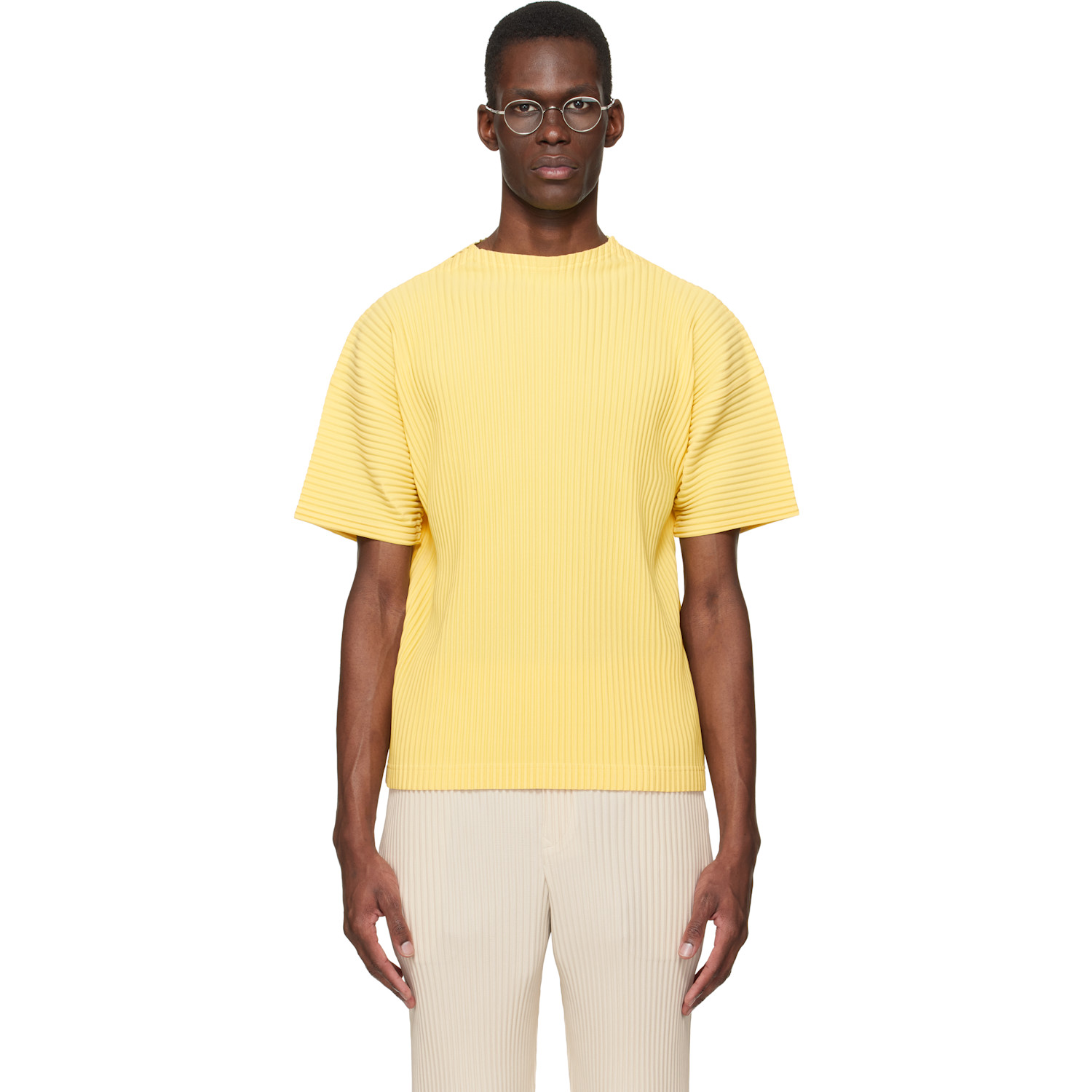 HOMME PLISSÉ ISSEY MIYAKE Yellow Monthly Colors March T-shirt