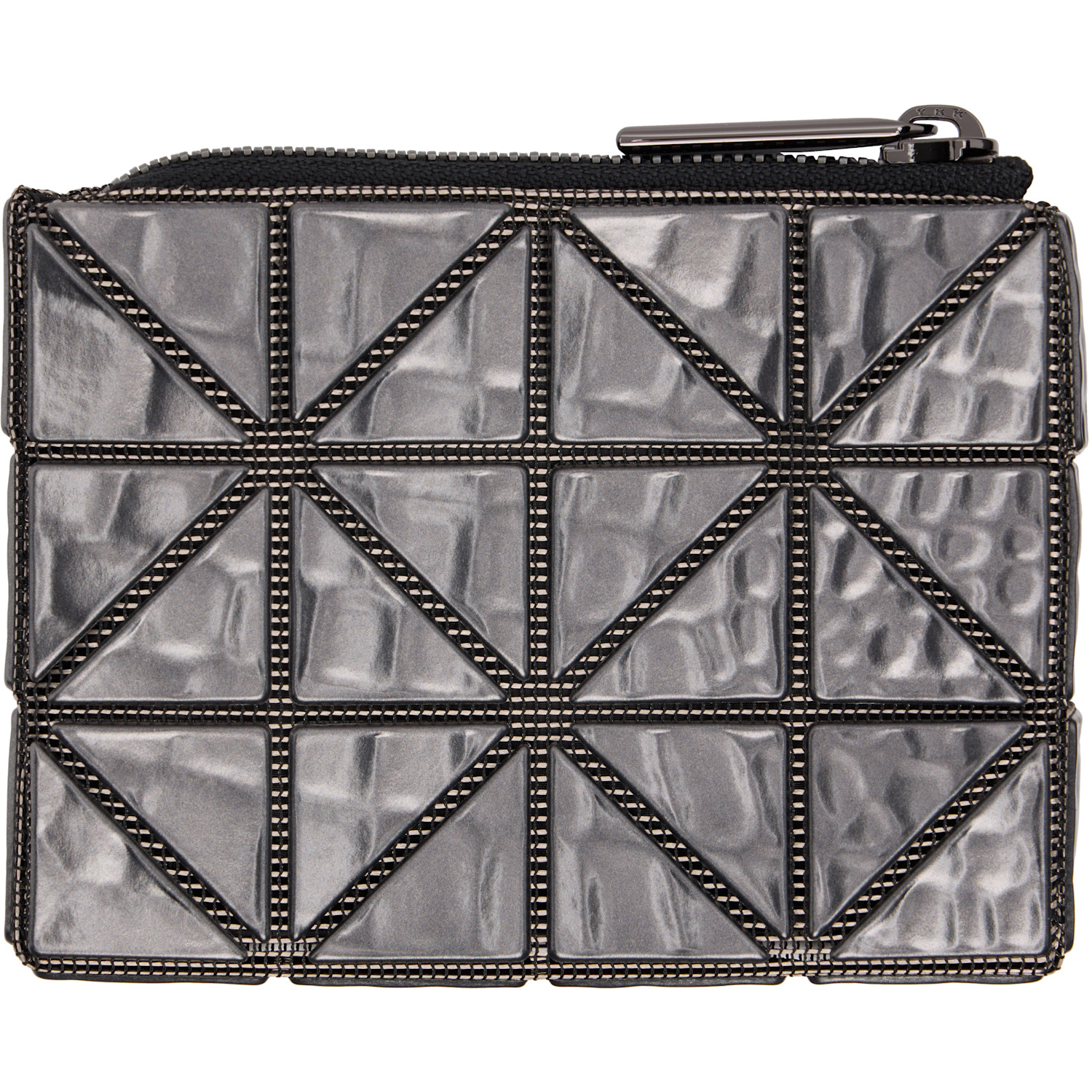  Bao Bao Issey Miyake Gunmetal Cassette Wallet 