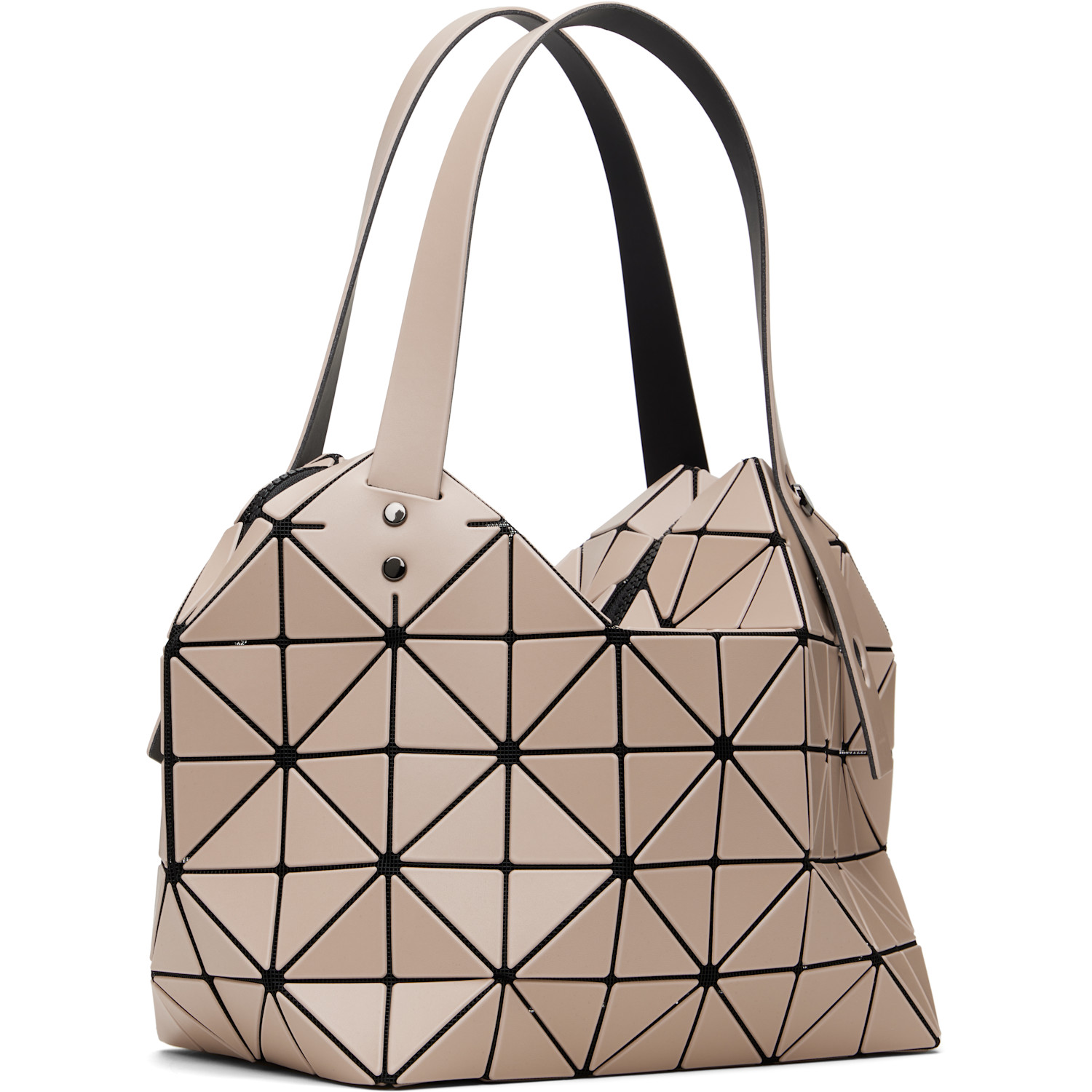  Bao Bao Issey Miyake Beige Boston Hand Bag 