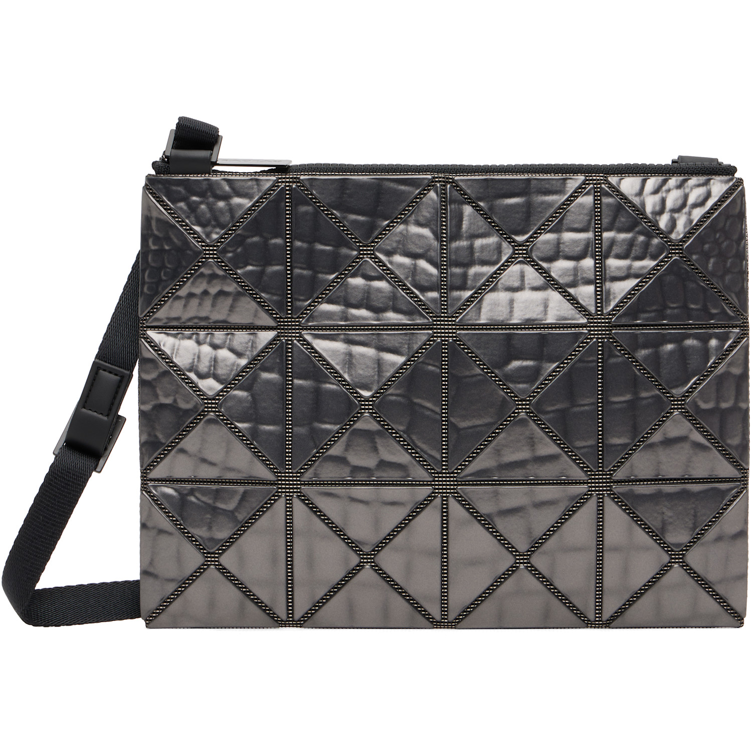 BAO BAO ISSEY MIYAKE Gunmetal Large Boston Bag | Smart Closet