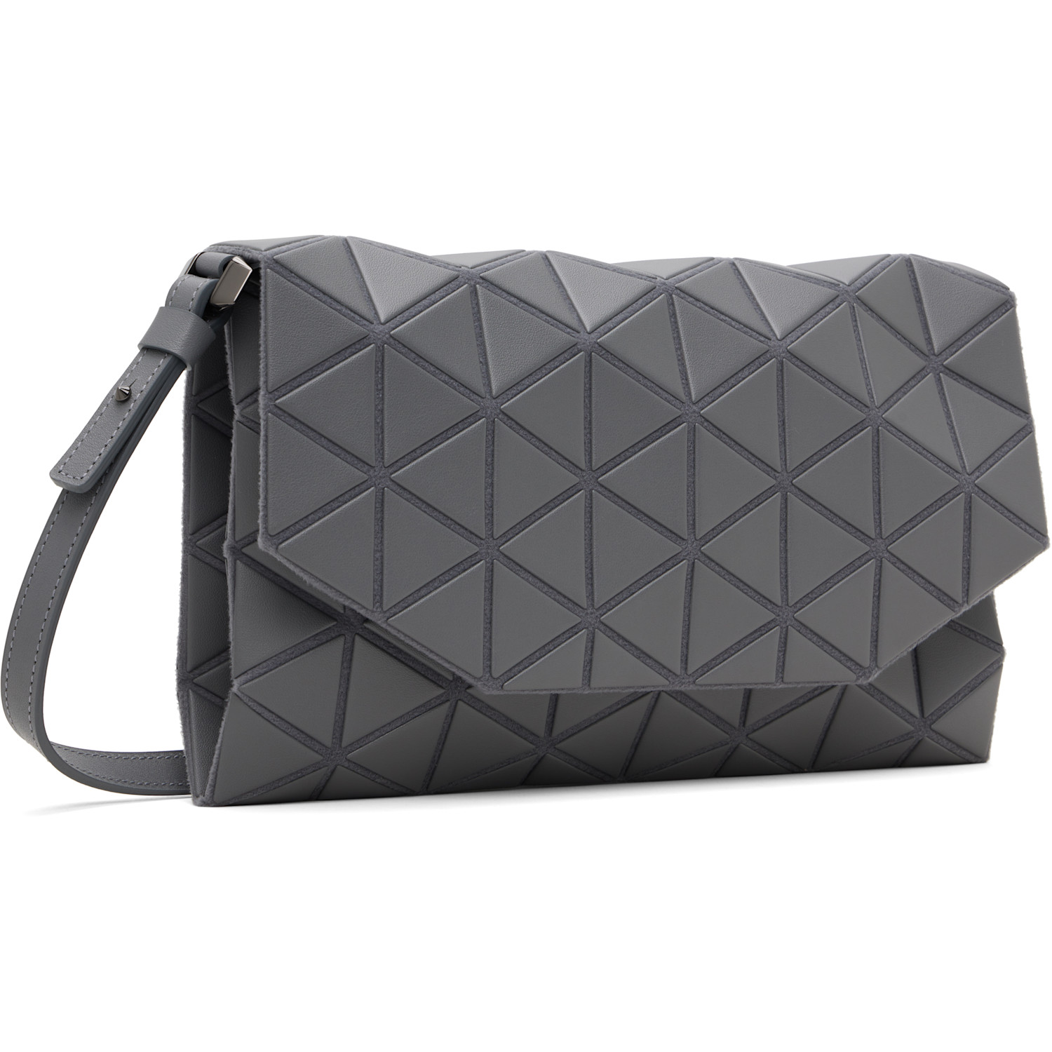  Bao Bao Issey Miyake Gray Matte Tonneau Bag 