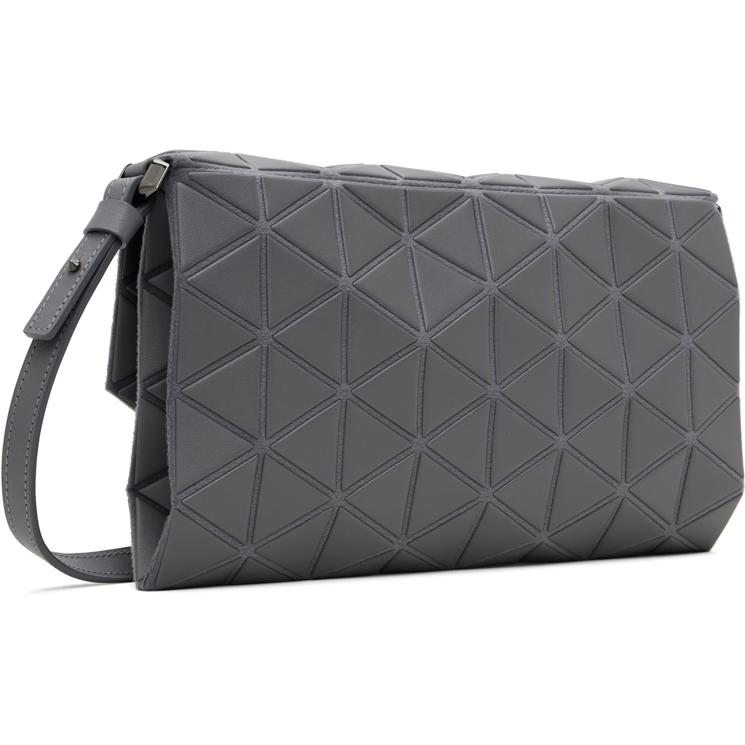  Bao Bao Issey Miyake Gray Matte Tonneau Bag 