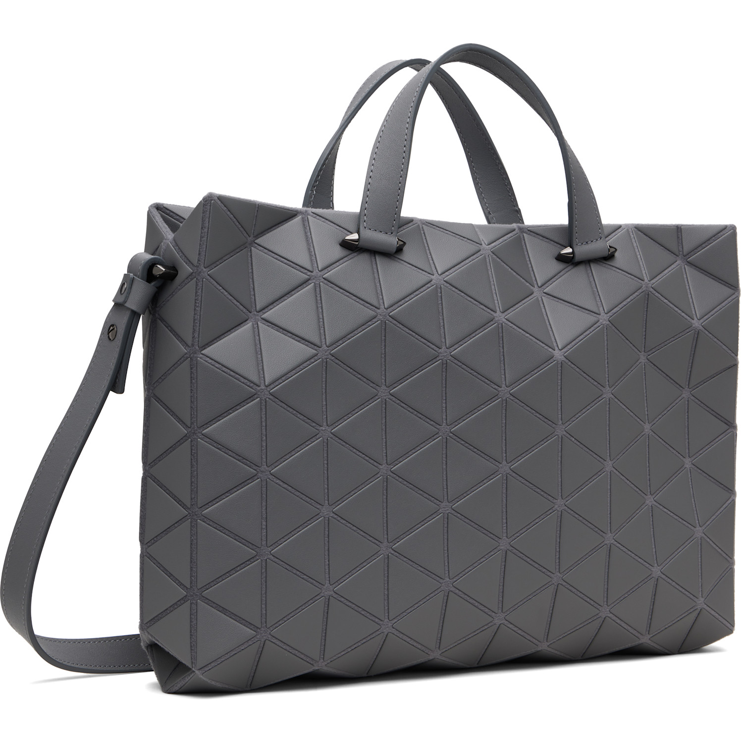  Bao Bao Issey Miyake Gray Matte Tonneau Bag 