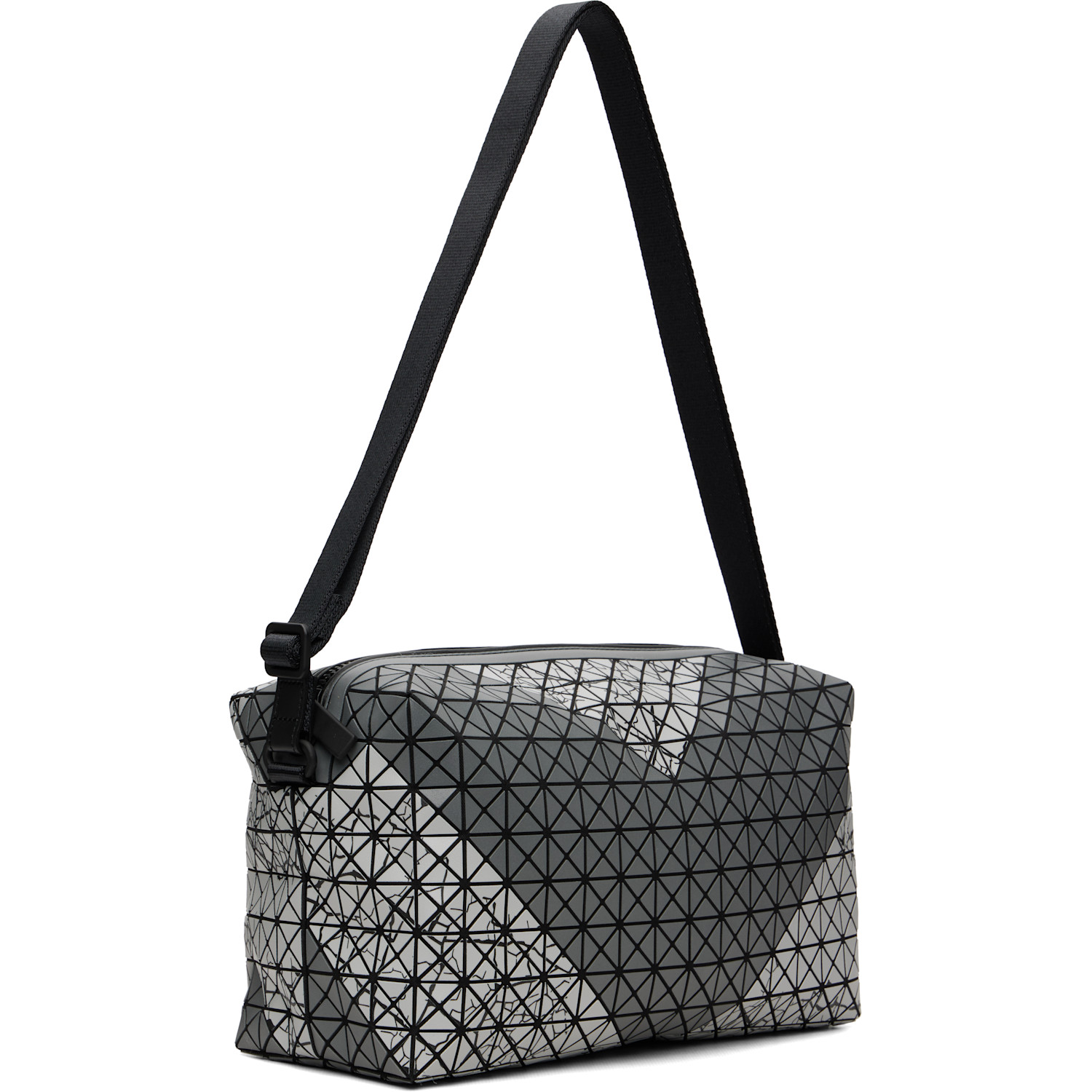  Bao Bao Issey Miyake Gray Autobahn Saddle Bag 