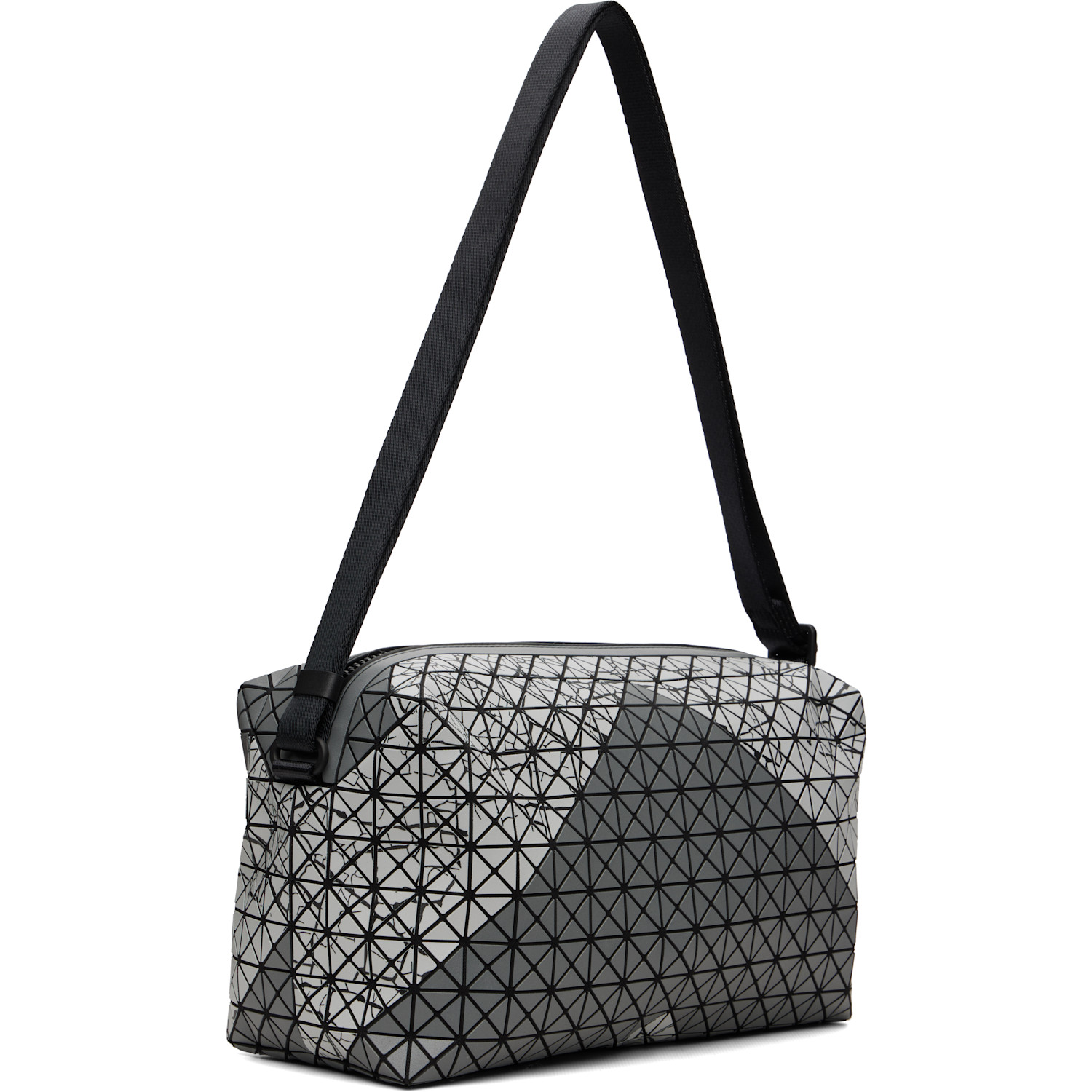 Bao Bao Issey Miyake Gray Autobahn Saddle Bag 
