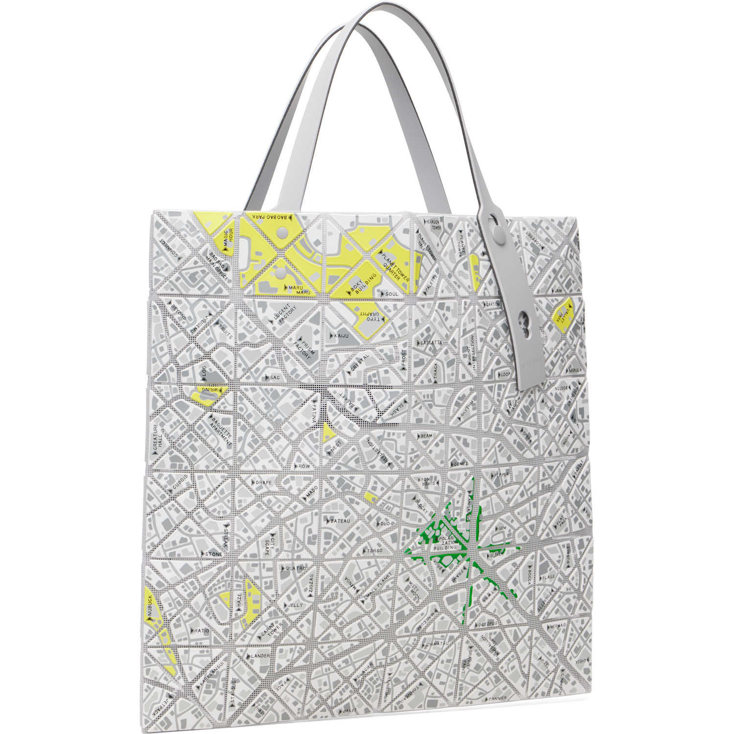  Bao Bao Issey Miyake White Map Tote 