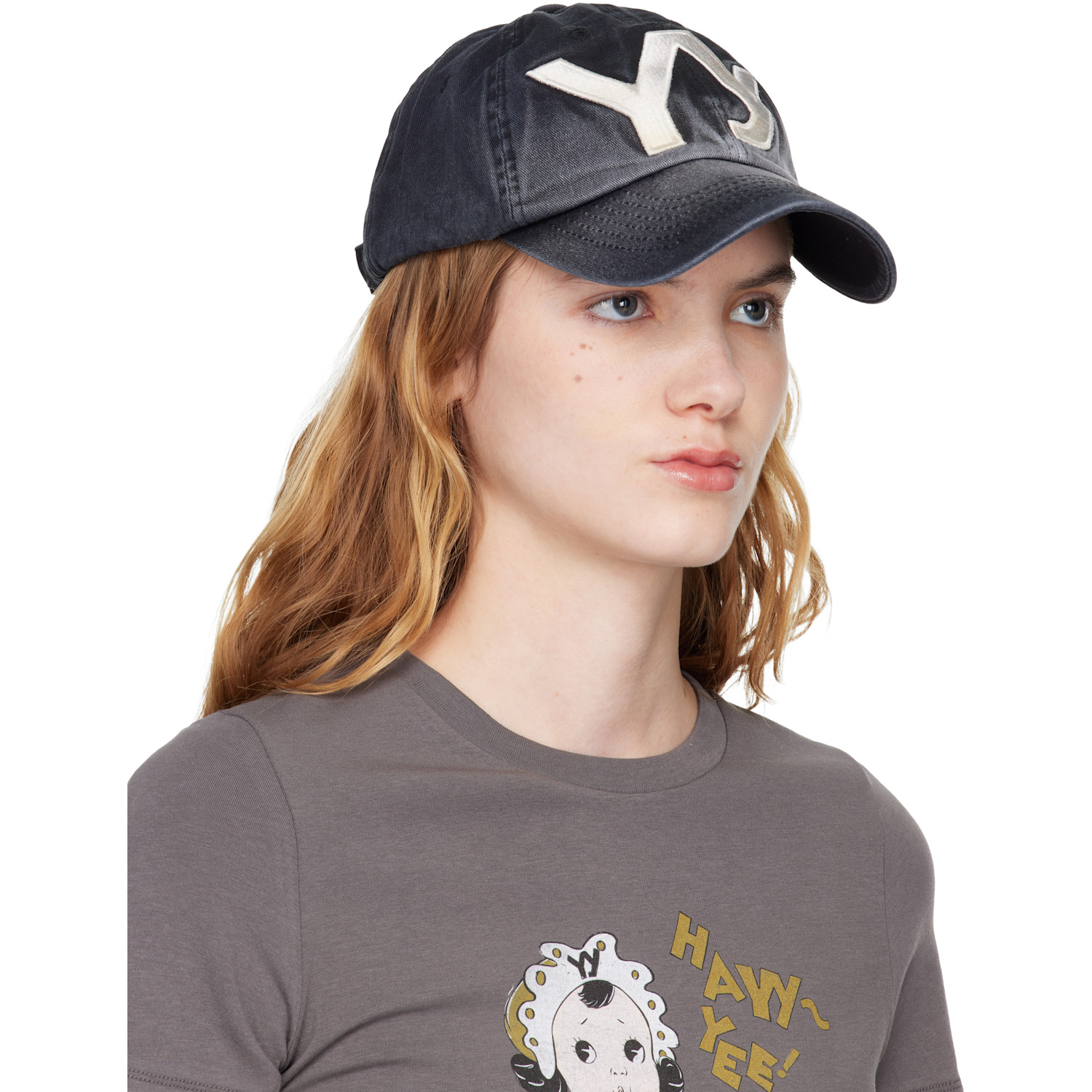  Open Yy Black 'yy' Gradient Ball Cap 