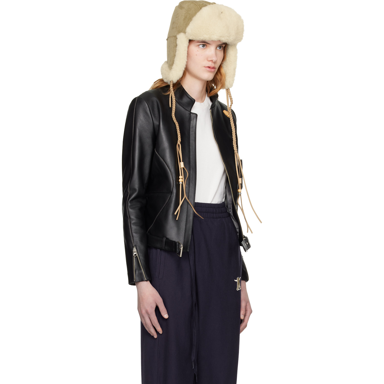  Open Yy Black Leather Radius Motor Jacket 