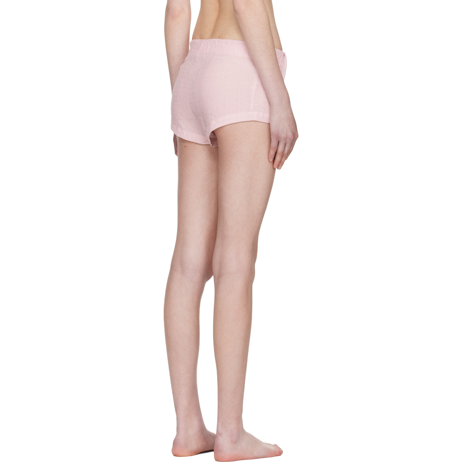  Open Yy Beige Crinkled Tab Boxer Briefs 