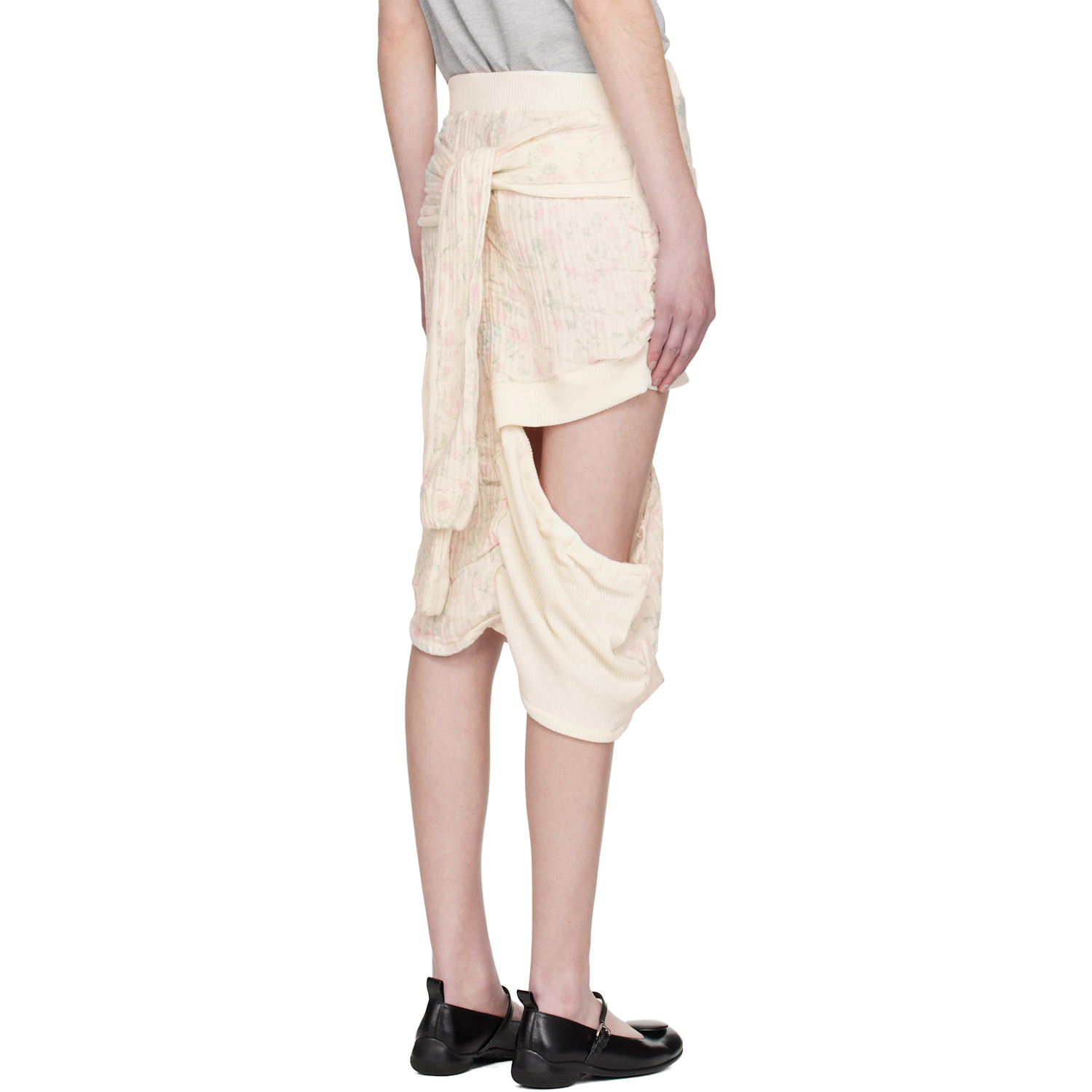  Open Yy Off-white Floral Blankie Midi Skirt 