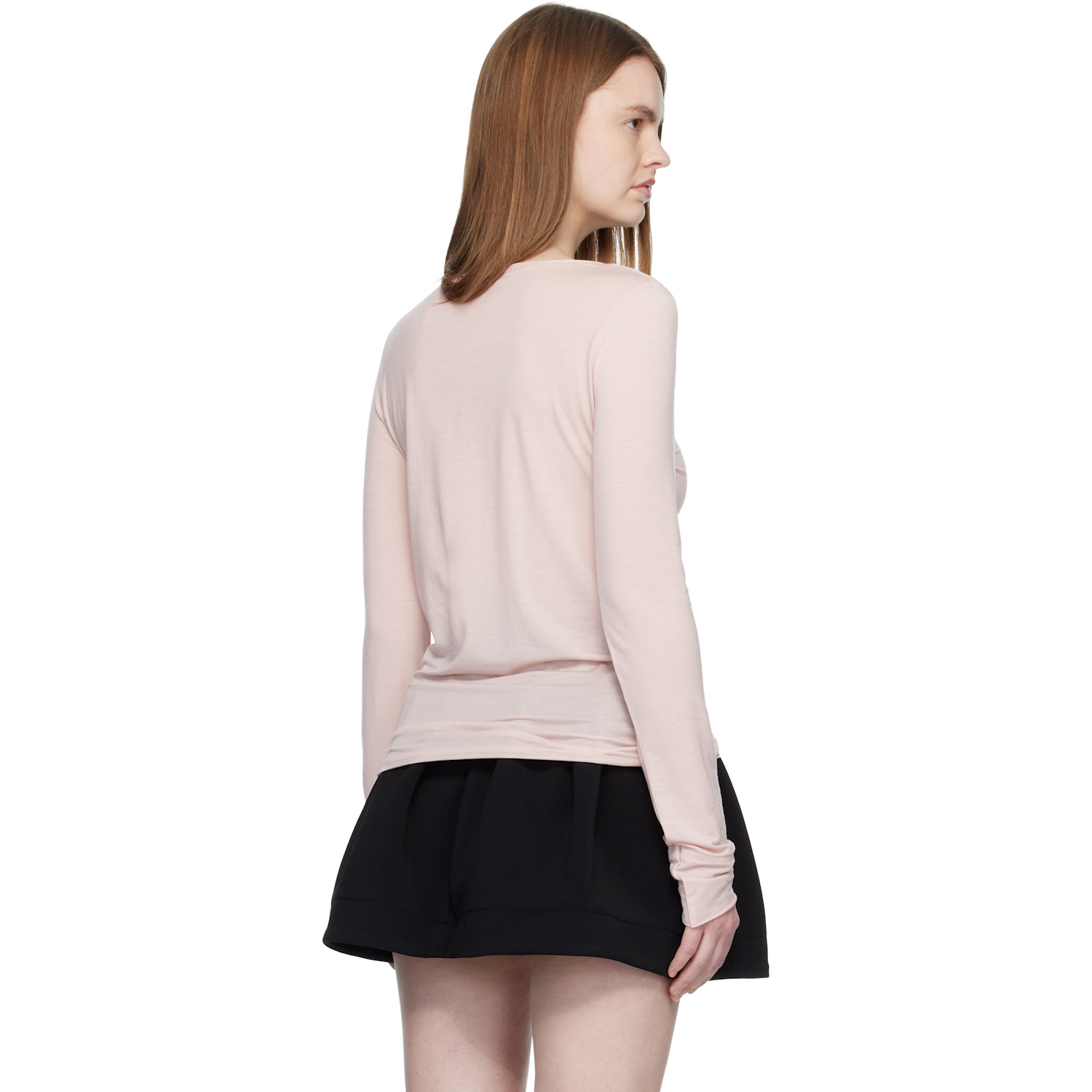  Open Yy Pink Hook Long Sleeve Henley 