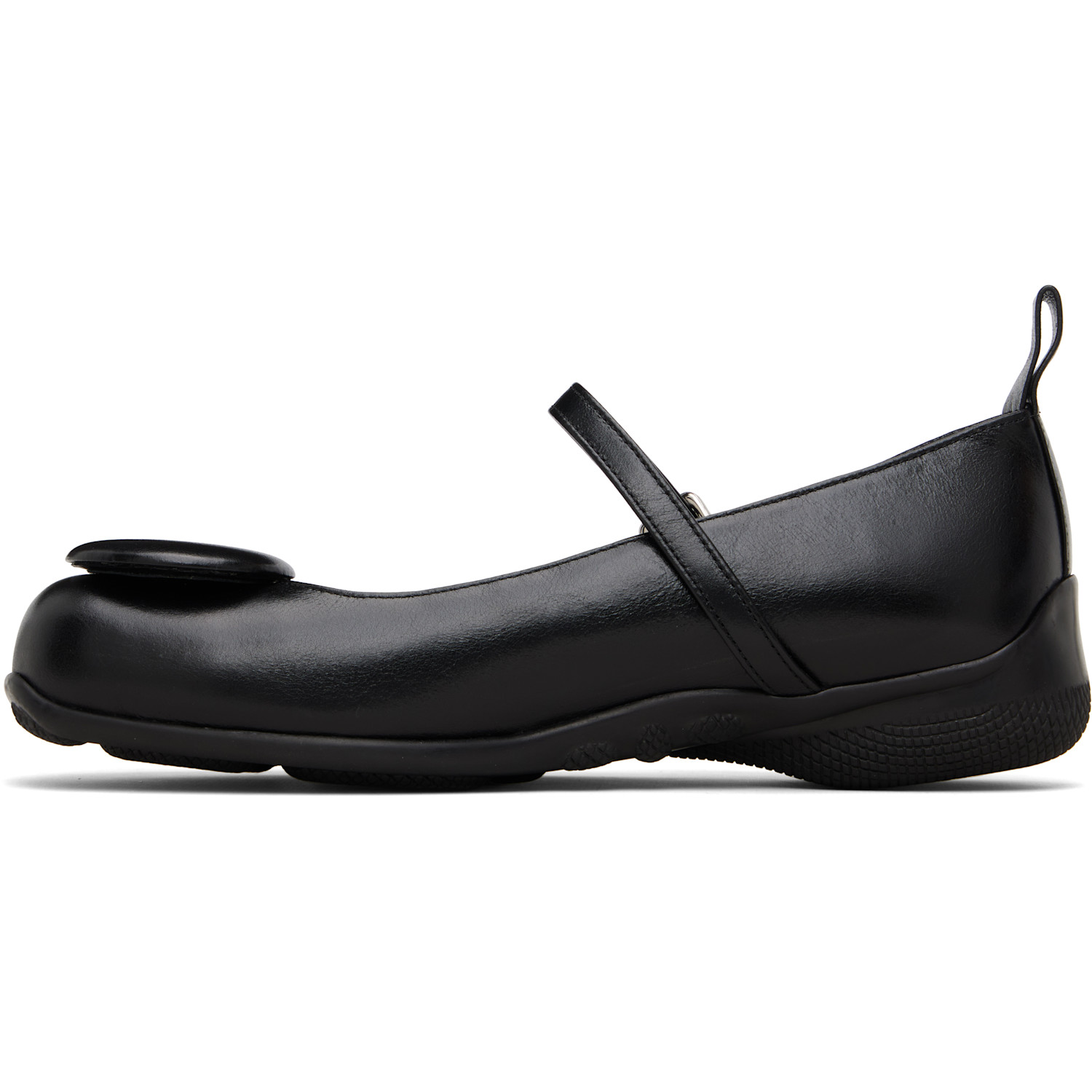  Open Yy Black Badge Appliqué Flats 